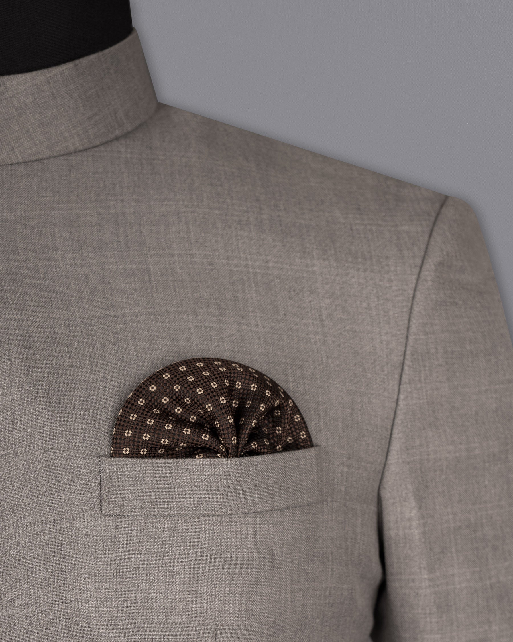 Venus Gray Subtle Plaid Cross Buttoned Wool Rich Bandhgala Suit ST1595-CBG2-36, ST1595-CBG2-38, ST1595-CBG2-40, ST1595-CBG2-42, ST1595-CBG2-44, ST1595-CBG2-46, ST1595-CBG2-48, ST1595-CBG2-50, ST1595-CBG2-52, ST1595-CBG2-54, ST1595-CBG2-56, ST1595-CBG2-58, ST1595-CBG2-60