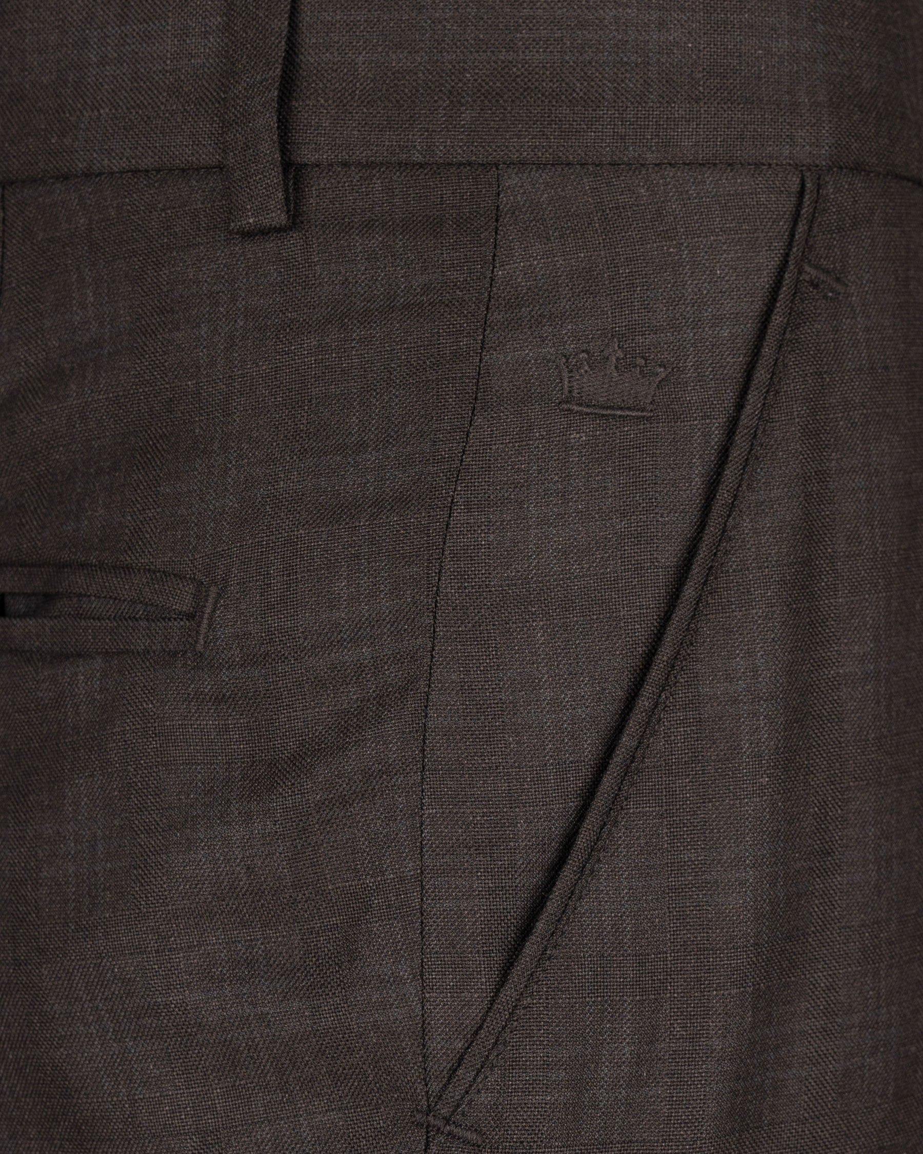 Armadillo Brown subtle windowpane Cross Buttoned Wool Rich Bandhgala Suit ST1598-CBG2-36, ST1598-CBG2-38, ST1598-CBG2-40, ST1598-CBG2-42, ST1598-CBG2-44, ST1598-CBG2-46, ST1598-CBG2-48, ST1598-CBG2-50, ST1598-CBG2-52, ST1598-CBG2-54, ST1598-CBG2-56, ST1598-CBG2-58, ST1598-CBG2-60