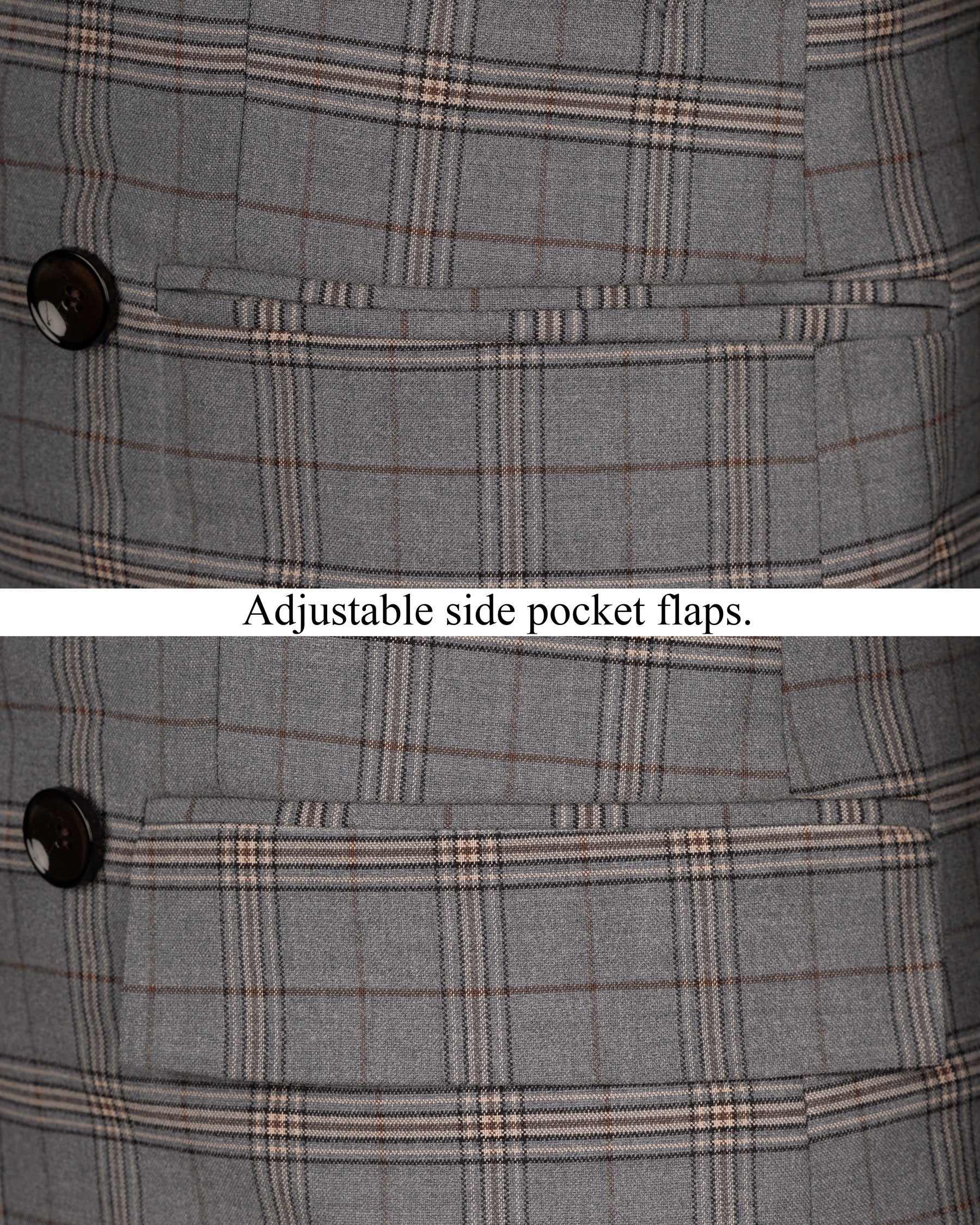 Chicago Gray Super fine Plaid Double Breasted Wool Rich Suit ST1604-DB-4B-36, ST1604-DB-4B-38, ST1604-DB-4B-40, ST1604-DB-4B-42, ST1604-DB-4B-44, ST1604-DB-4B-46, ST1604-DB-4B-48, ST1604-DB-4B-50, ST1604-DB-4B-52, ST1604-DB-4B-54, ST1604-DB-4B-56, ST1604-DB-4B-58, ST1604-DB-4B-60