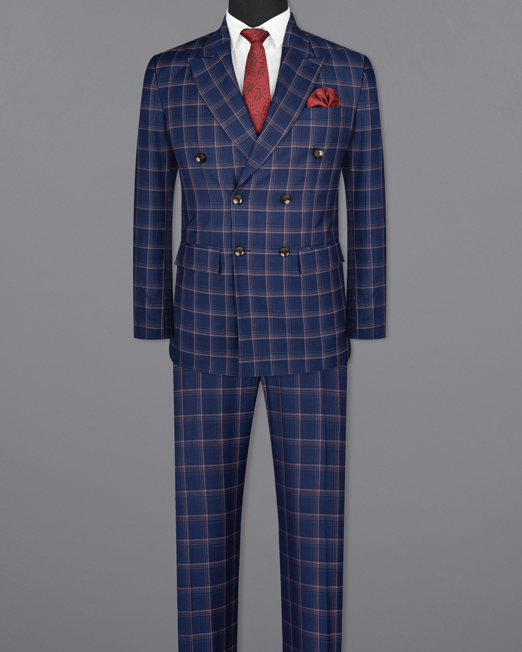 Cloud Burst Super fine windowpane Wool Rich Double Breasted Suit ST1605-DB-36, ST1605-DB-38, ST1605-DB-40, ST1605-DB-42, ST1605-DB-44, ST1605-DB-46, ST1605-DB-48, ST1605-DB-50, ST1605-DB-52, ST1605-DB-54, ST1605-DB-56, ST1605-DB-58, ST1605-DB-60