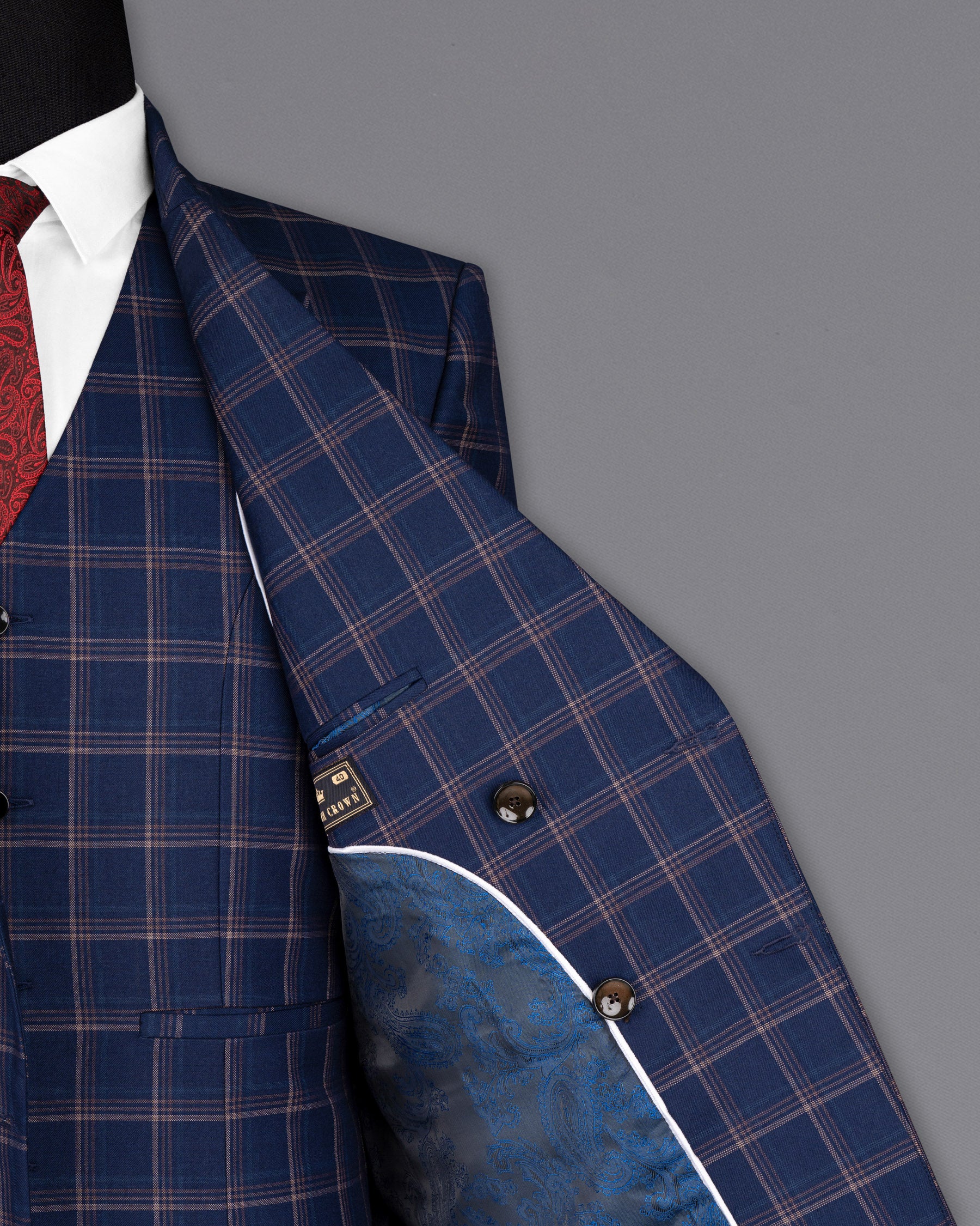 Cloud Burst Super fine windowpane Wool Rich Double Breasted Suit ST1605-DB-36, ST1605-DB-38, ST1605-DB-40, ST1605-DB-42, ST1605-DB-44, ST1605-DB-46, ST1605-DB-48, ST1605-DB-50, ST1605-DB-52, ST1605-DB-54, ST1605-DB-56, ST1605-DB-58, ST1605-DB-60