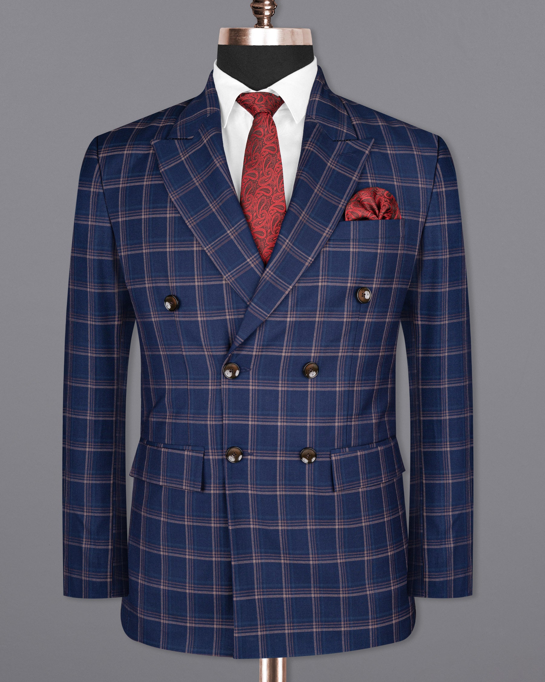 Cloud Burst Super fine windowpane Wool Rich Double Breasted Suit ST1605-DB-36, ST1605-DB-38, ST1605-DB-40, ST1605-DB-42, ST1605-DB-44, ST1605-DB-46, ST1605-DB-48, ST1605-DB-50, ST1605-DB-52, ST1605-DB-54, ST1605-DB-56, ST1605-DB-58, ST1605-DB-60