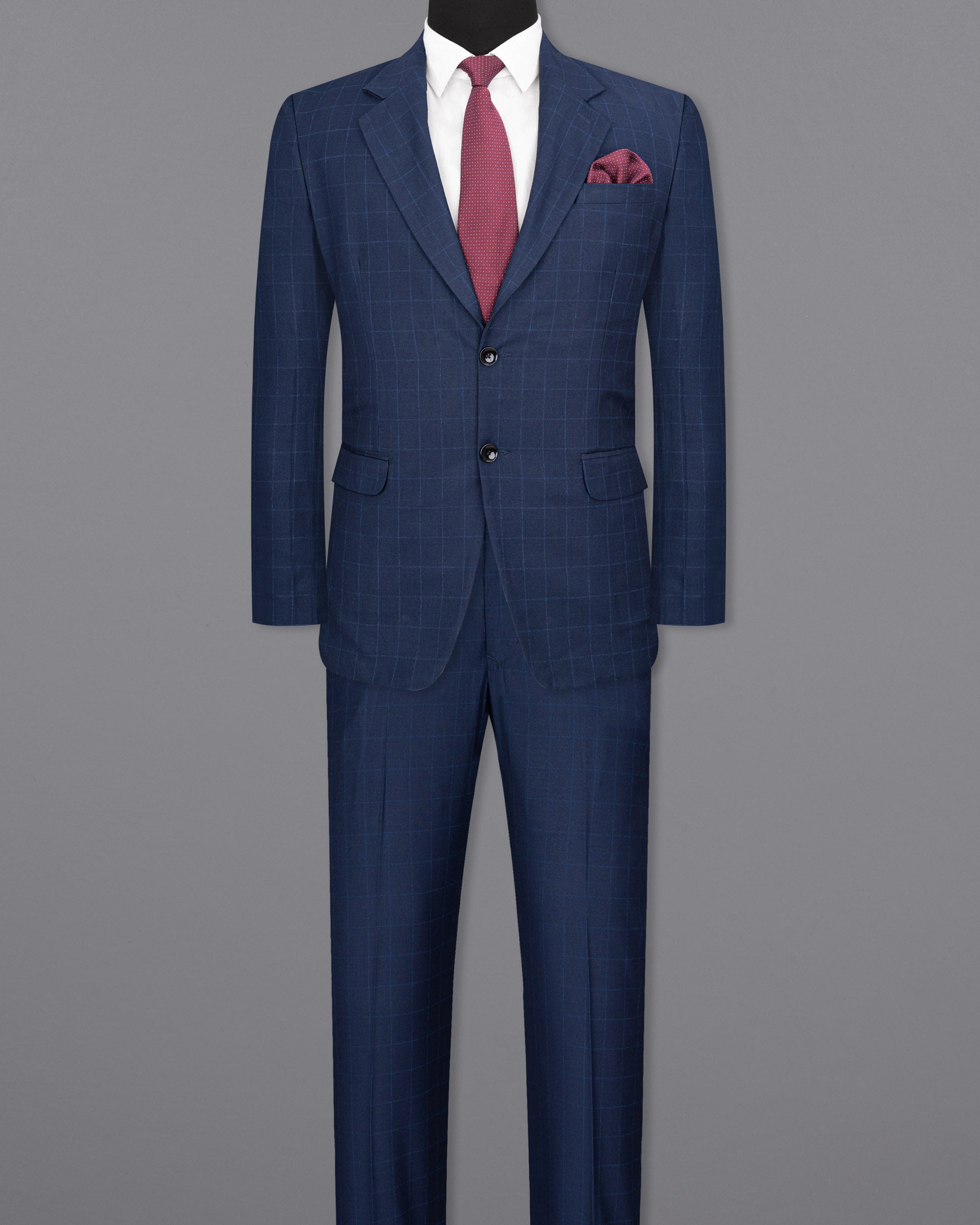 Big Stone Blue Super fine Subtle Checkered Wool Rich Suit ST1606-SB-36, ST1606-SB-38, ST1606-SB-40, ST1606-SB-42, ST1606-SB-44, ST1606-SB-46, ST1606-SB-48, ST1606-SB-50, ST1606-SB-52, ST1606-SB-54, ST1606-SB-56, ST1606-SB-58, ST1606-SB-60