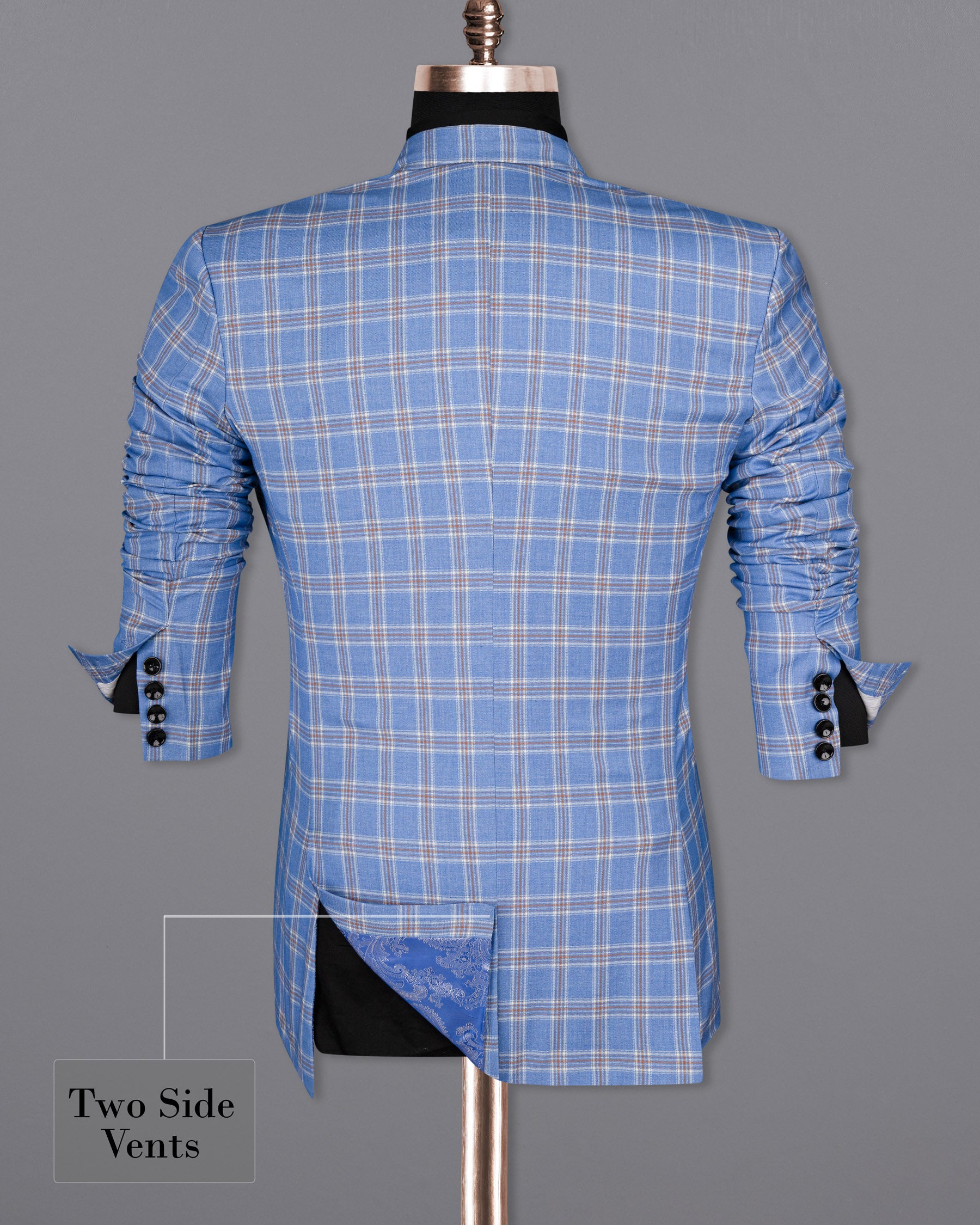 Ship Cove Blue Super fine Windowpane Wool Rich Suit ST1609-SBP-36, ST1609-SBP-38, ST1609-SBP-40, ST1609-SBP-42, ST1609-SBP-44, ST1609-SBP-46, ST1609-SBP-48, ST1609-SBP-50, ST1609-SBP-52, ST1609-SBP-54, ST1609-SBP-56, ST1609-SBP-58, ST1609-SBP-60