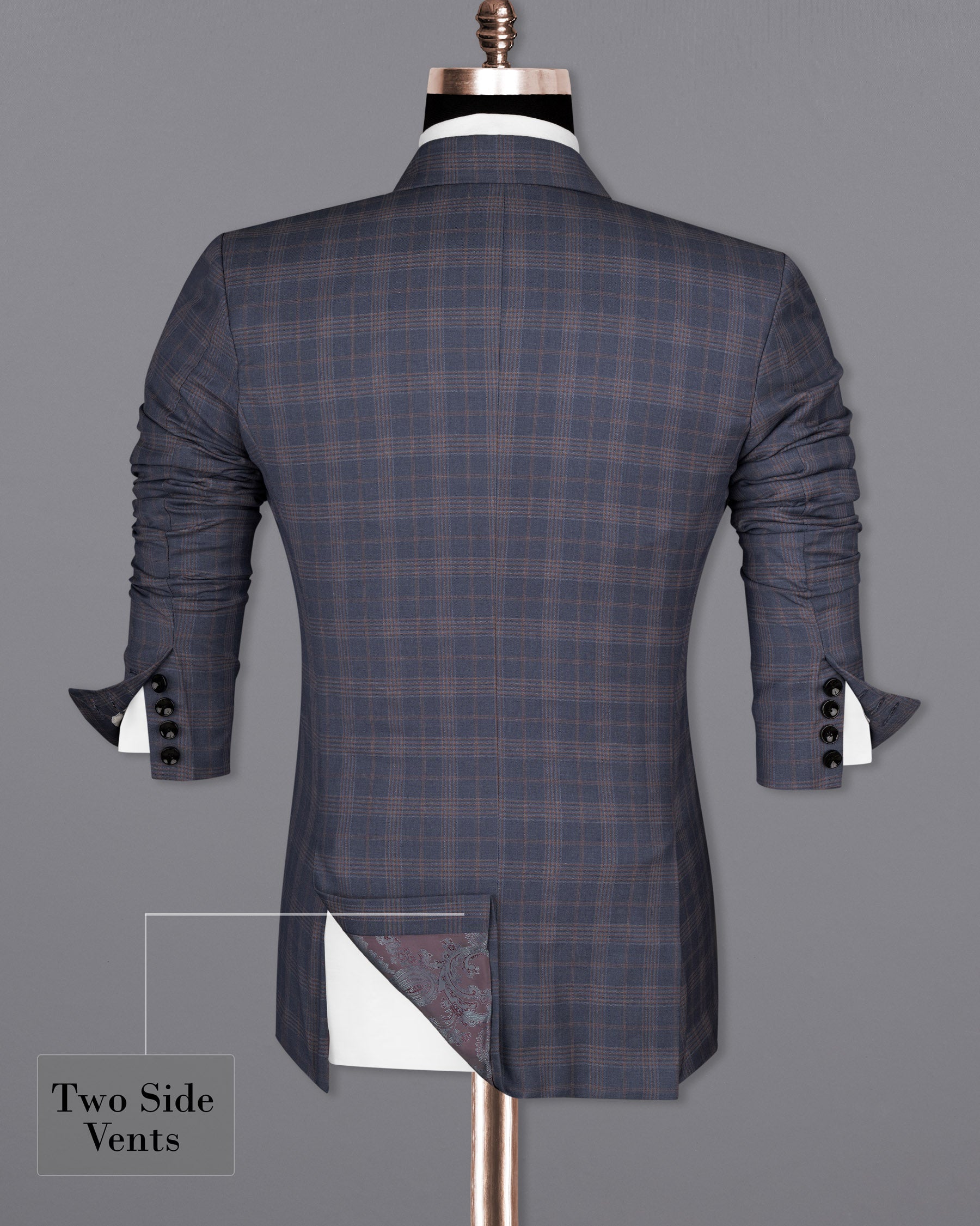 Trout Gray Super fine Checkered Wool Rich Tuxedo Suit ST1613-BKL-P-36, ST1613-BKL-P-38, ST1613-BKL-P-40, ST1613-BKL-P-42, ST1613-BKL-P-44, ST1613-BKL-P-46, ST1613-BKL-P-48, ST1613-BKL-P-50, ST1613-BKL-P-52, ST1613-BKL-P-54, ST1613-BKL-P-56, ST1613-BKL-P-58, ST1613-BKL-P-60