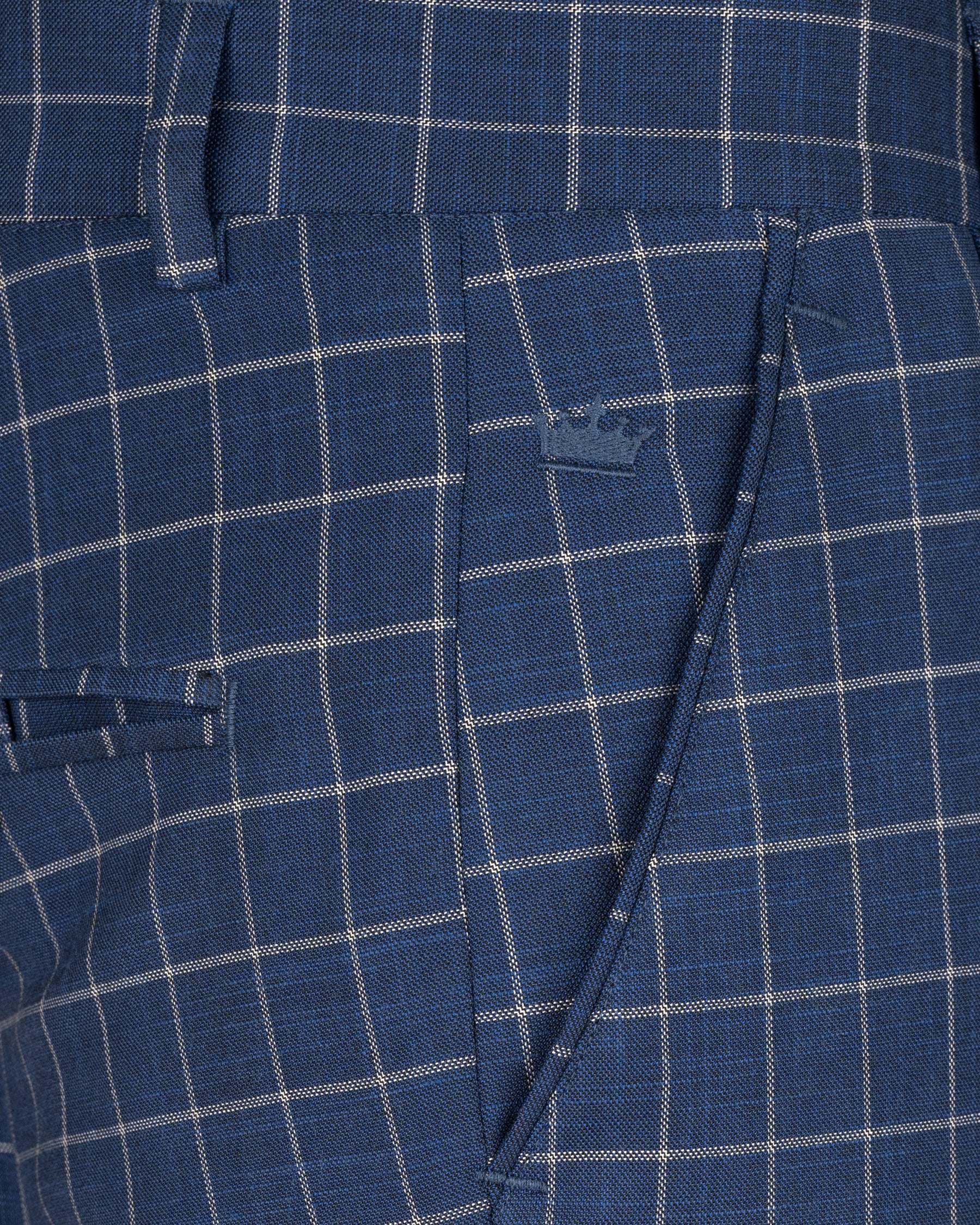 Rhino Blue Super fine Checkered Double Breasted Premium Cotton Suit ST1622-DB-2B-36, ST1622-DB-2B-38, ST1622-DB-2B-40, ST1622-DB-2B-42, ST1622-DB-2B-44, ST1622-DB-2B-46, ST1622-DB-2B-48, ST1622-DB-2B-50, ST1622-DB-2B-52, ST1622-DB-2B-54, ST1622-DB-2B-56, ST1622-DB-2B-58, ST1622-DB-2B-60