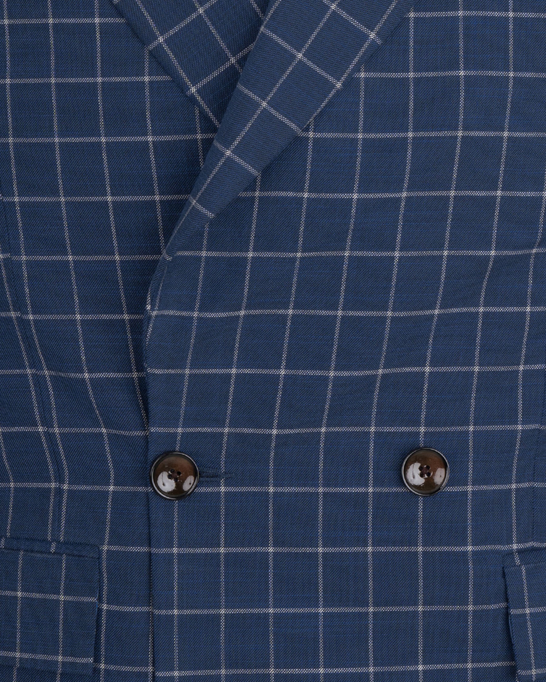 Rhino Blue Super fine Checkered Double Breasted Premium Cotton Suit ST1622-DB-2B-36, ST1622-DB-2B-38, ST1622-DB-2B-40, ST1622-DB-2B-42, ST1622-DB-2B-44, ST1622-DB-2B-46, ST1622-DB-2B-48, ST1622-DB-2B-50, ST1622-DB-2B-52, ST1622-DB-2B-54, ST1622-DB-2B-56, ST1622-DB-2B-58, ST1622-DB-2B-60