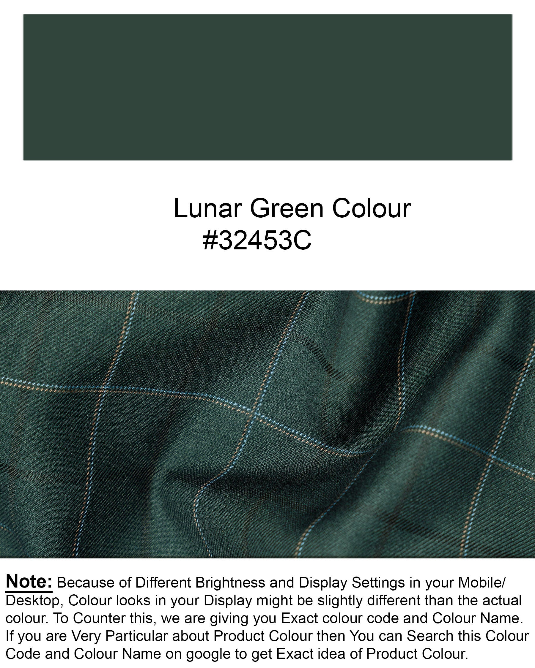 Lunar Green Super fine windowpane Double Breasted Woolrich Suit