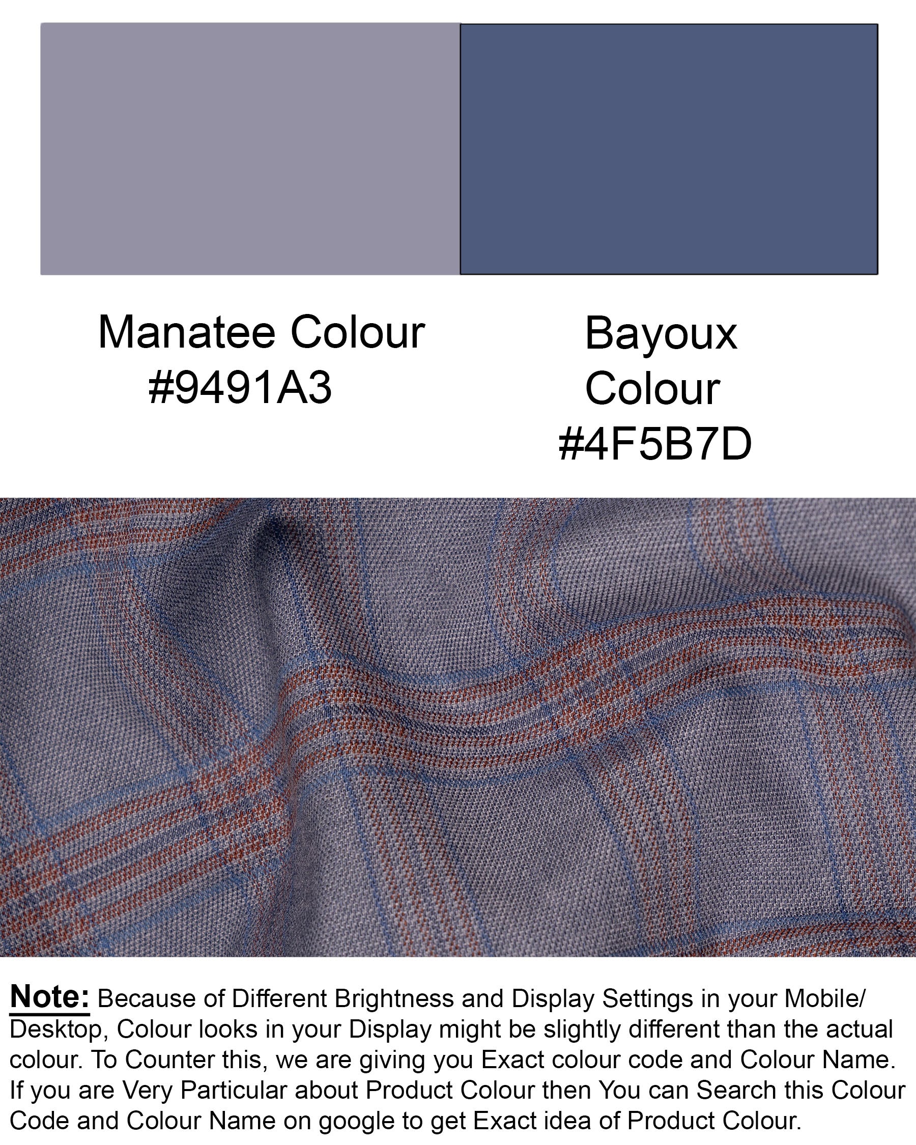 Manatee Grey Super fine Plaid Premium Cotton Suit ST1630-SBP-36, ST1630-SBP-38, ST1630-SBP-40, ST1630-SBP-42, ST1630-SBP-44, ST1630-SBP-46, ST1630-SBP-48, ST1630-SBP-50, ST1630-SBP-52, ST1630-SBP-54, ST1630-SBP-56, ST1630-SBP-58, ST1630-SBP-60