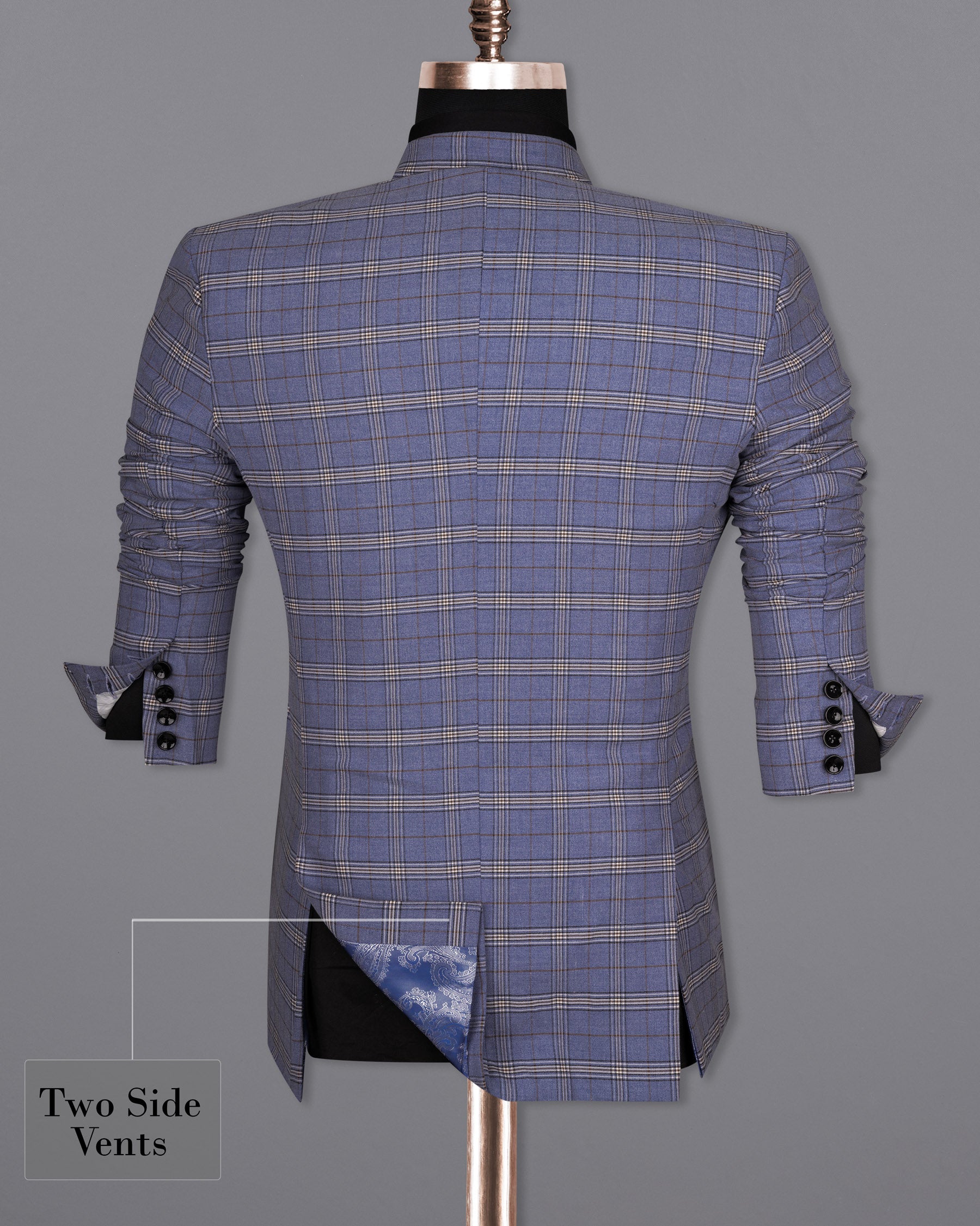 Logan Blue Super fine Plaid Woolrich Suit ST1633-SB-36, ST1633-SB-38, ST1633-SB-40, ST1633-SB-42, ST1633-SB-44, ST1633-SB-46, ST1633-SB-48, ST1633-SB-50, ST1633-SB-52, ST1633-SB-54, ST1633-SB-56, ST1633-SB-58, ST1633-SB-60