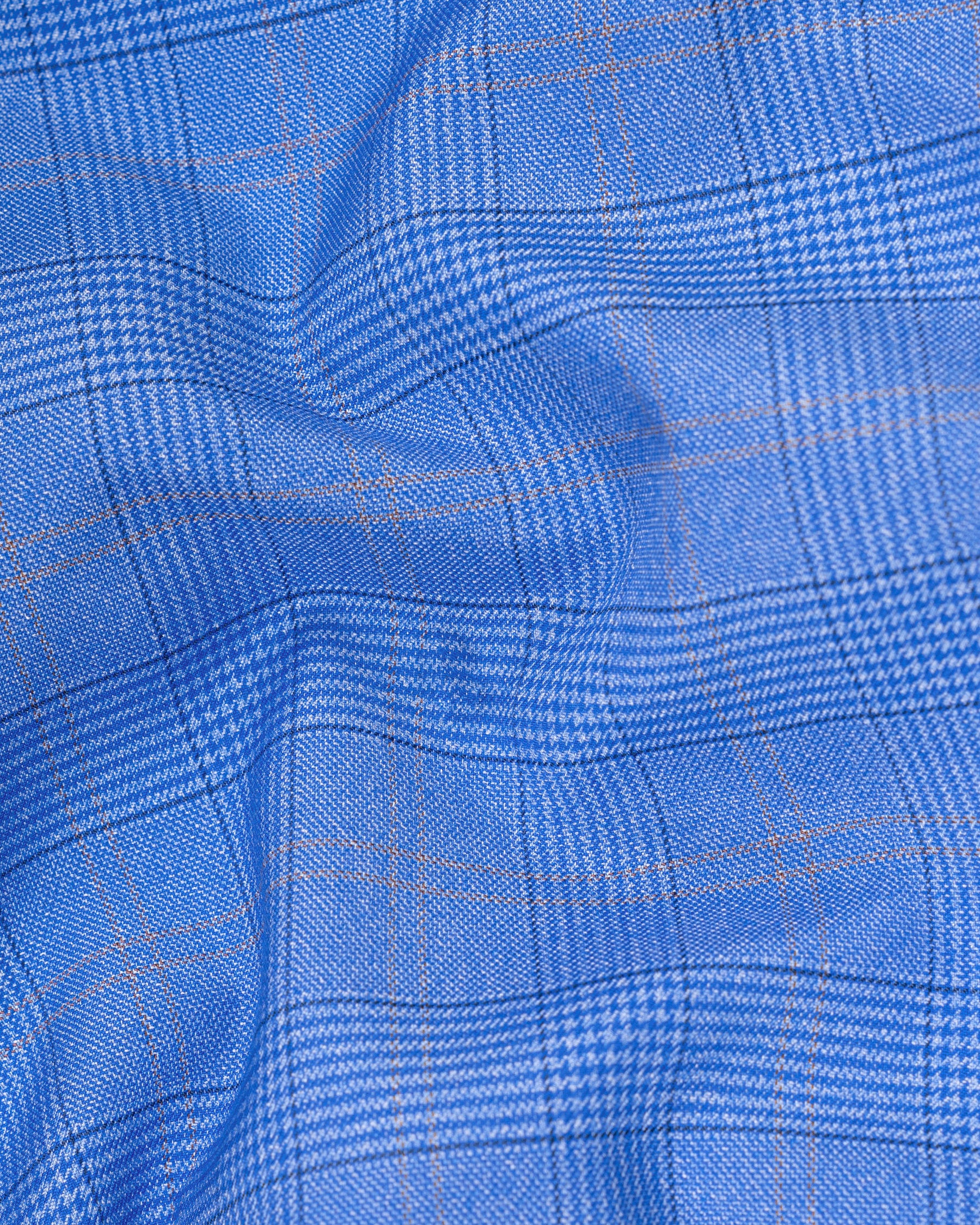 Cornflower Blue Super fine Plaid Woolrich Suit ST1635-SB-36, ST1635-SB-38, ST1635-SB-40, ST1635-SB-42, ST1635-SB-44, ST1635-SB-46, ST1635-SB-48, ST1635-SB-50, ST1635-SB-52, ST1635-SB-54, ST1635-SB-56, ST1635-SB-58, ST1635-SB-60