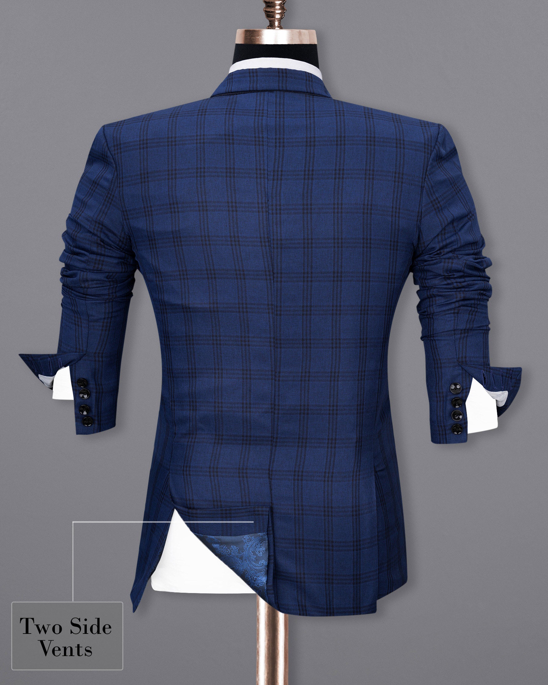 Dark Byzantium Blue Plaid Suit ST1715-SB-36, ST1715-SB-38, ST1715-SB-40, ST1715-SB-42, ST1715-SB-44, ST1715-SB-46, ST1715-SB-48, ST1715-SB-50, ST1715-SB-52, ST1715-SB-54, ST1715-SB-56, ST1715-SB-58, ST1715-SB-60