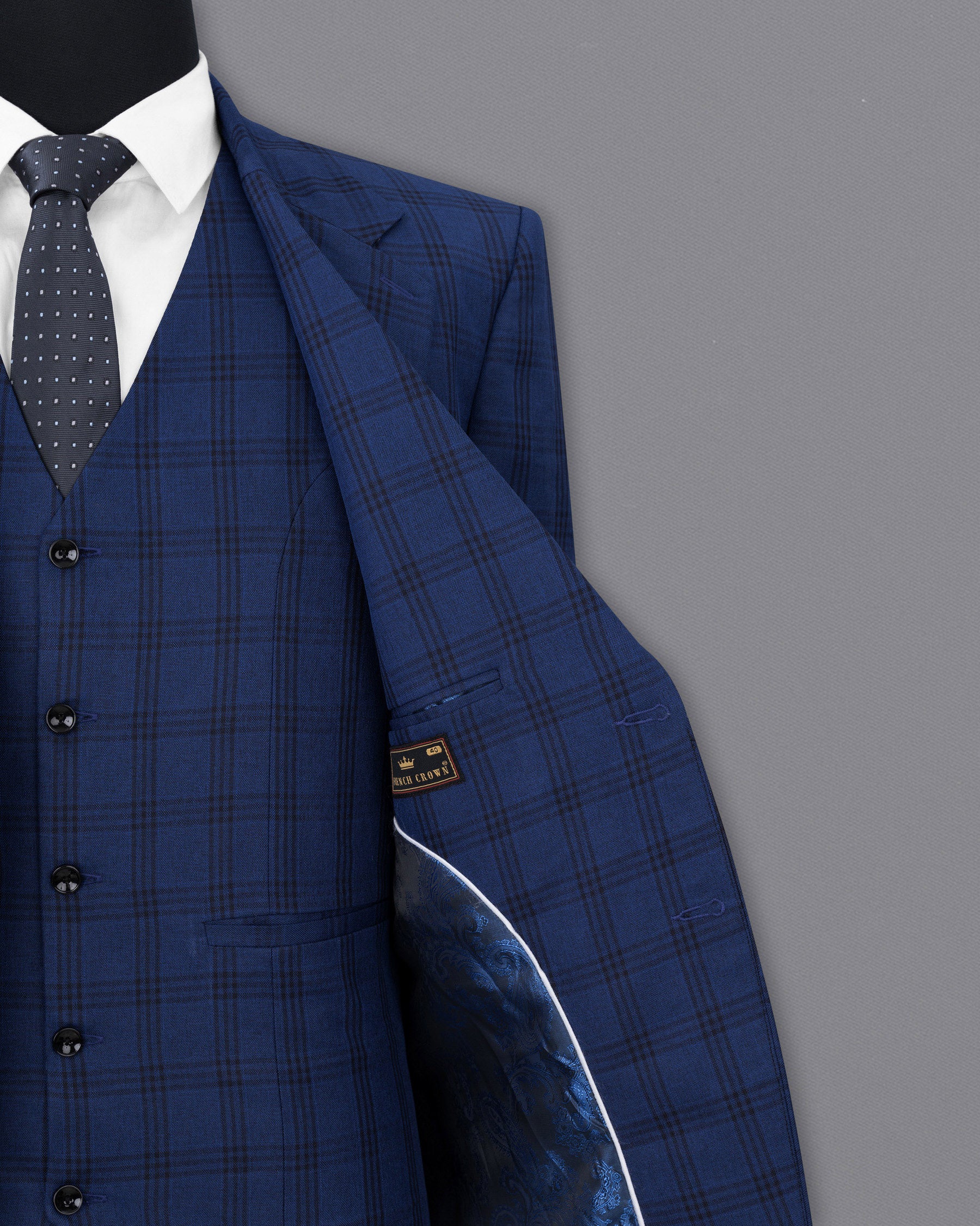 Dark Byzantium Blue Plaid Suit ST1715-SB-36, ST1715-SB-38, ST1715-SB-40, ST1715-SB-42, ST1715-SB-44, ST1715-SB-46, ST1715-SB-48, ST1715-SB-50, ST1715-SB-52, ST1715-SB-54, ST1715-SB-56, ST1715-SB-58, ST1715-SB-60