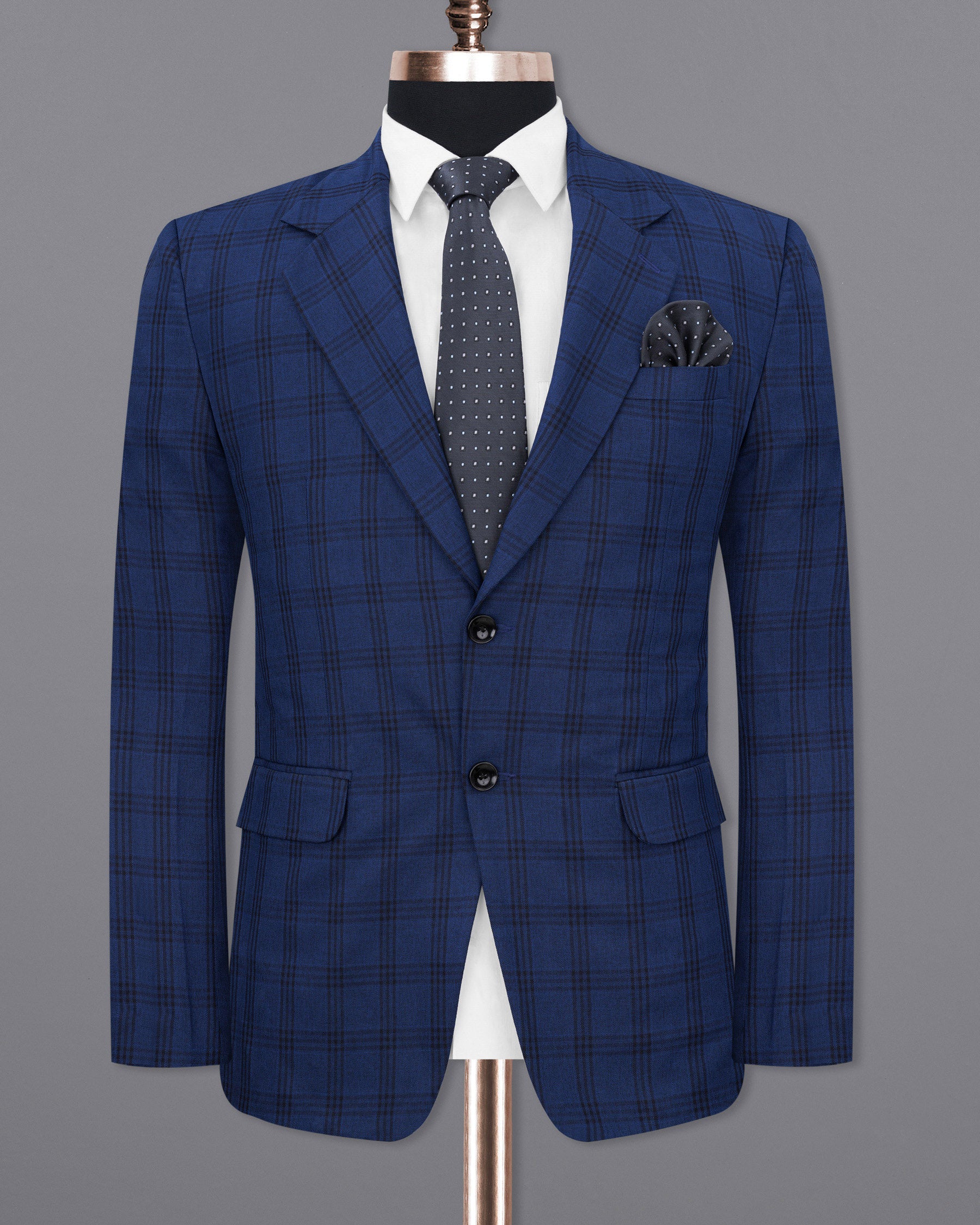 Dark Byzantium Blue Plaid Suit ST1715-SB-36, ST1715-SB-38, ST1715-SB-40, ST1715-SB-42, ST1715-SB-44, ST1715-SB-46, ST1715-SB-48, ST1715-SB-50, ST1715-SB-52, ST1715-SB-54, ST1715-SB-56, ST1715-SB-58, ST1715-SB-60