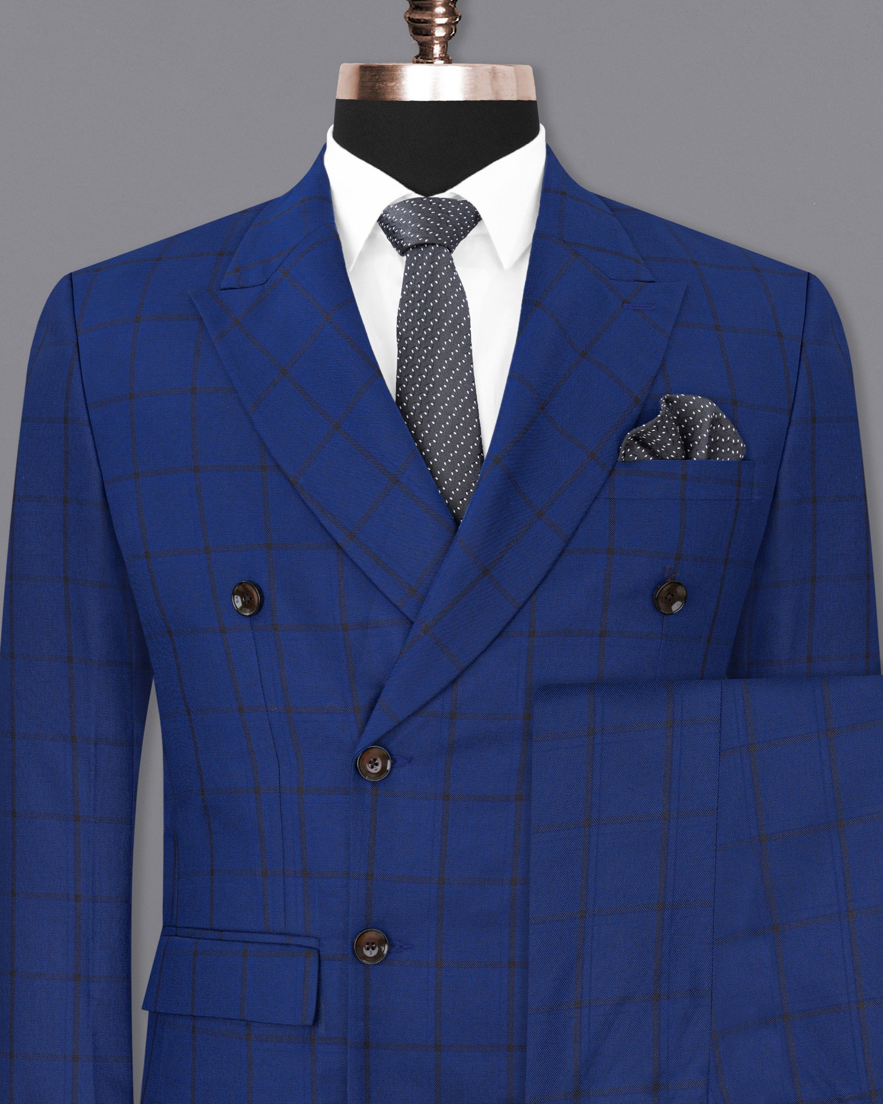 Deep Sapphire Windowpane Double Breasted Suit ST1721-DB-36, ST1721-DB-38, ST1721-DB-40, ST1721-DB-42, ST1721-DB-44, ST1721-DB-46, ST1721-DB-48, ST1721-DB-50, ST1721-DB-52, ST1721-DB-54, ST1721-DB-56, ST1721-DB-58, ST1721-DB-60