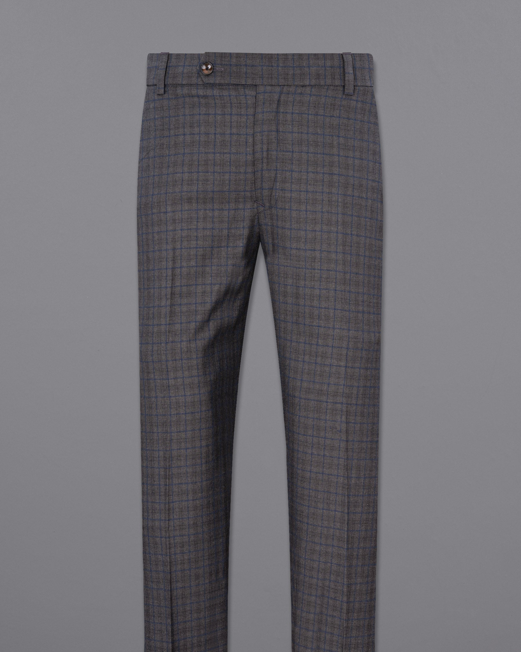 Tundora Gray Plaid Double Breasted Suit