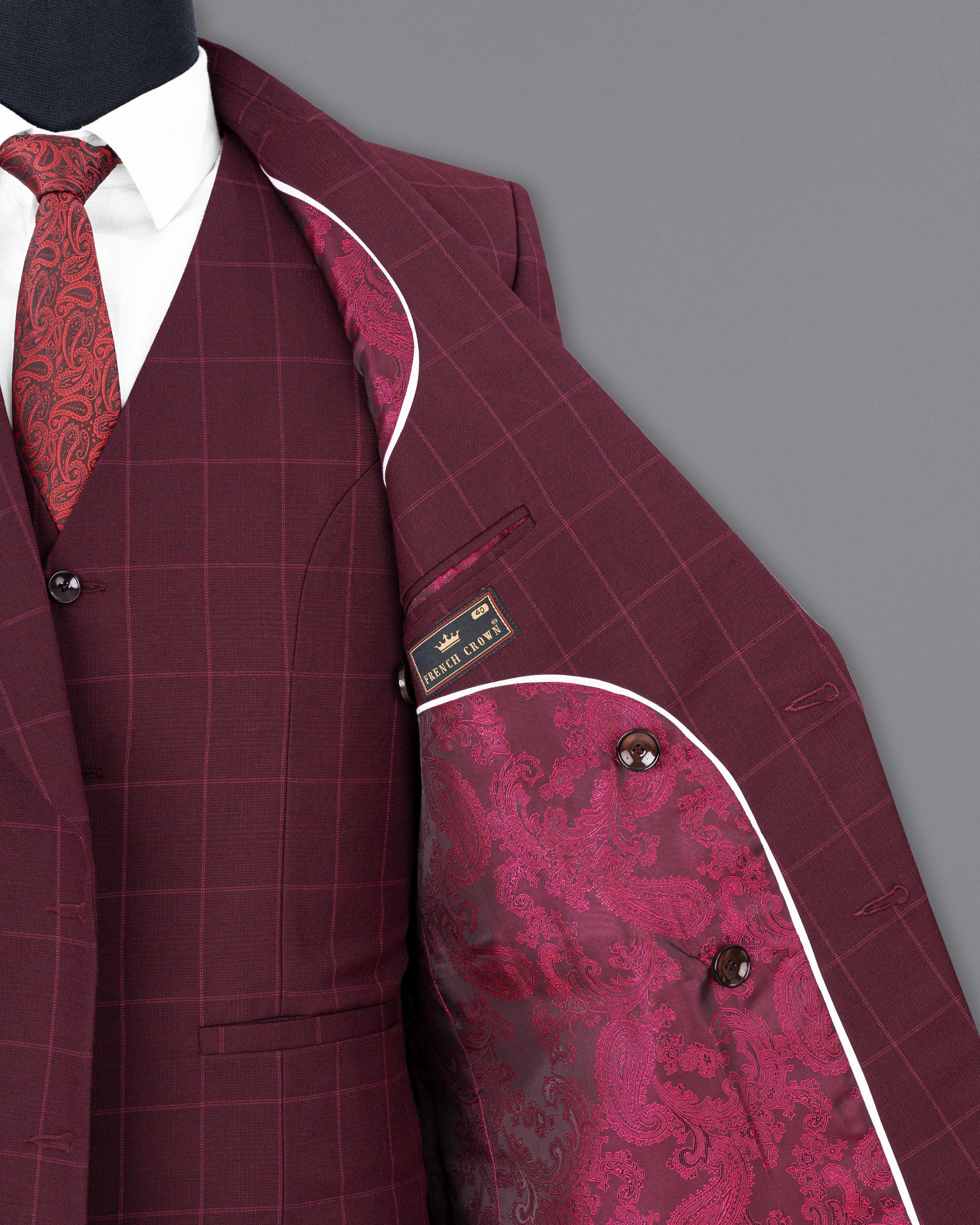 Barossa Windowpane Double Breasted  Suit ST1725-DB-36, ST1725-DB-38, ST1725-DB-40, ST1725-DB-42, ST1725-DB-44, ST1725-DB-46, ST1725-DB-48, ST1725-DB-50, ST1725-DB-52, ST1725-DB-54, ST1725-DB-56, ST1725-DB-58, ST1725-DB-60