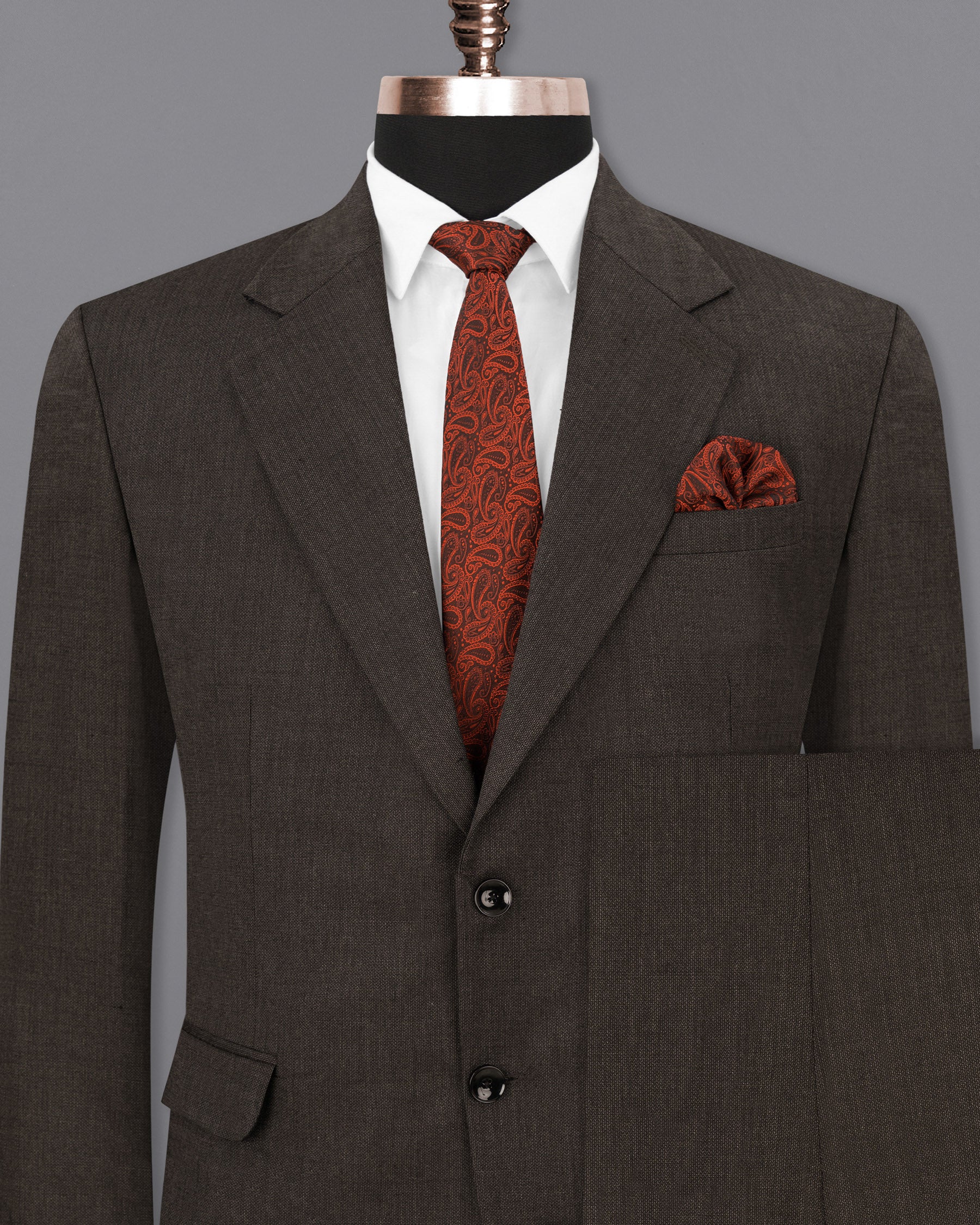 Iridium Brown Solid Suit ST1739-SB-36, ST1739-SB-38, ST1739-SB-40, ST1739-SB-42, ST1739-SB-44, ST1739-SB-46, ST1739-SB-48, ST1739-SB-50, ST1739-SB-52, ST1739-SB-54, ST1739-SB-56, ST1739-SB-58, ST1739-SB-60