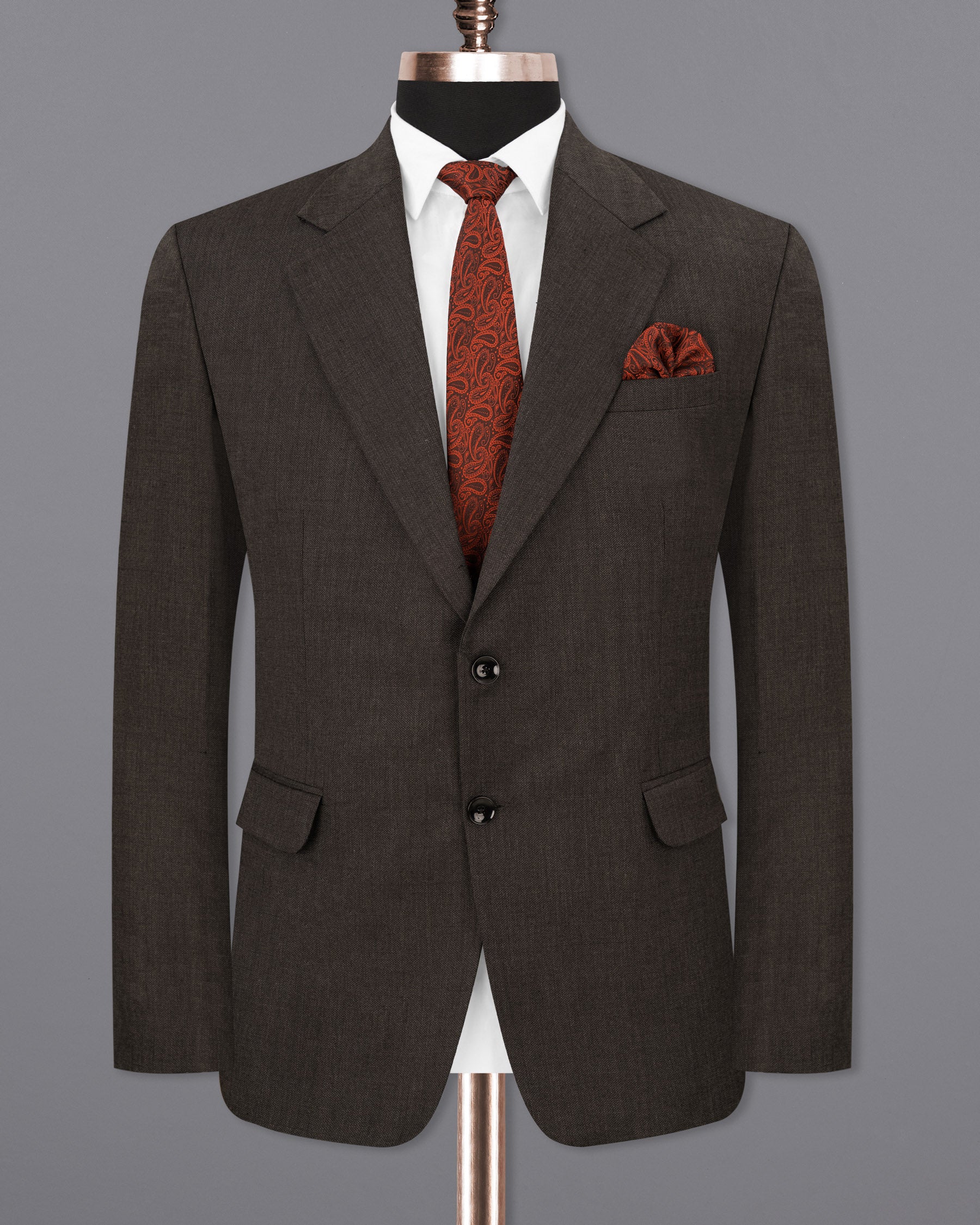 Iridium Brown Solid Suit