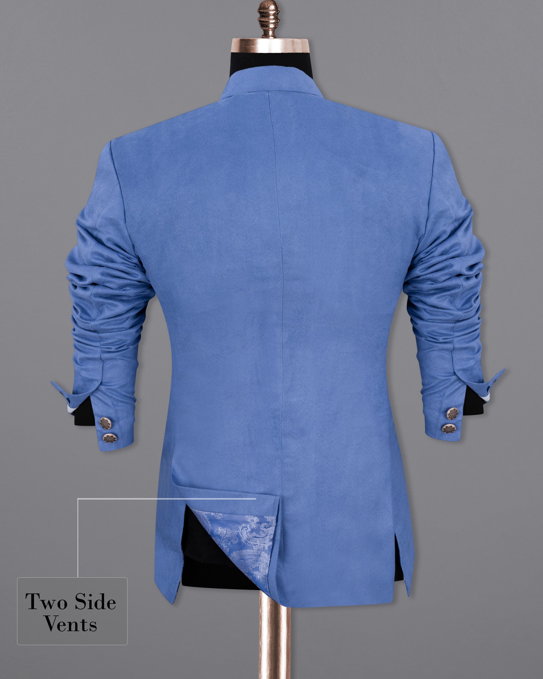 Mariner Blue velvet Cross Buttoned Bandhgala Designer Suit ST1801-CBG-36, ST1801-CBG-38, ST1801-CBG-40, ST1801-CBG-42, ST1801-CBG-44, ST1801-CBG-46, ST1801-CBG-48, ST1801-CBG-50, ST1801-CBG-52, ST1801-CBG-54, ST1801-CBG-56, ST1801-CBG-58, ST1801-CBG-60