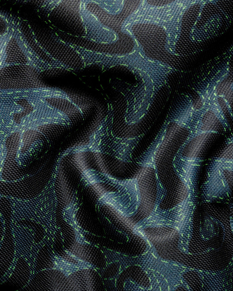 Jade Black and Firefly Green Rose Patterned Designer Suit ST1808-SB-36, ST1808-SB-38, ST1808-SB-40, ST1808-SB-42, ST1808-SB-44, ST1808-SB-46, ST1808-SB-48, ST1808-SB-50, ST1808-SB-52, ST1808-SB-54, ST1808-SB-56, ST1808-SB-58, ST1808-SB-60