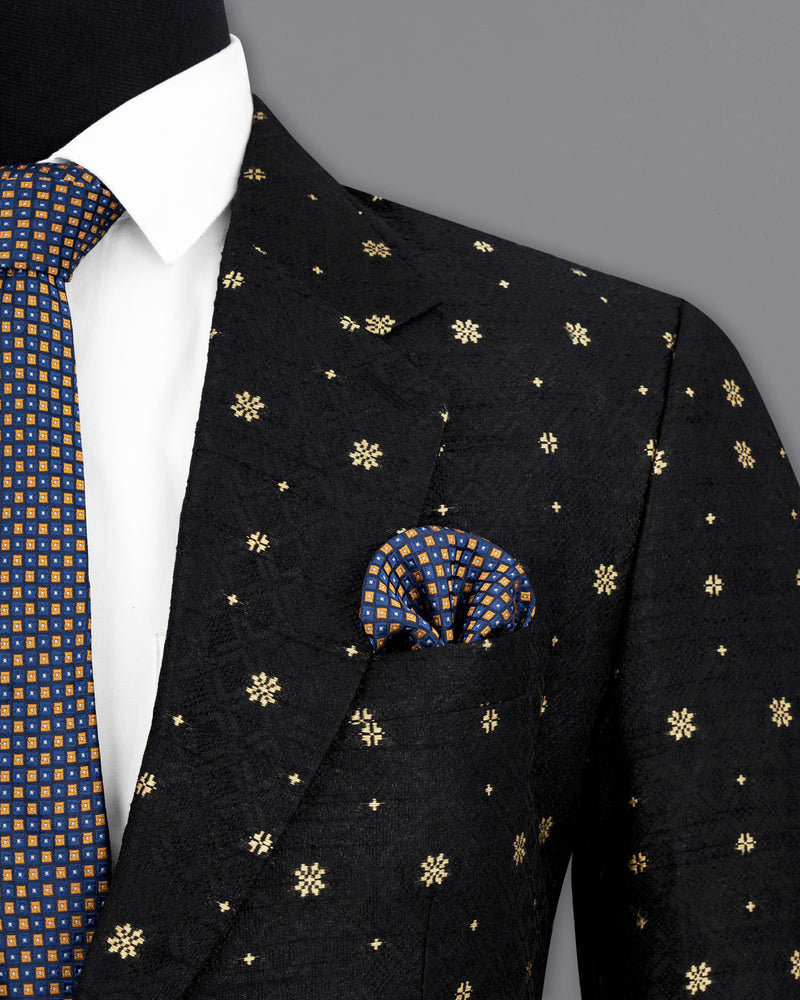 Jade Black and Marzipan Floral Designer Suit ST1809-SB-36, ST1809-SB-38, ST1809-SB-40, ST1809-SB-42, ST1809-SB-44, ST1809-SB-46, ST1809-SB-48, ST1809-SB-50, ST1809-SB-52, ST1809-SB-54, ST1809-SB-56, ST1809-SB-58, ST1809-SB-60