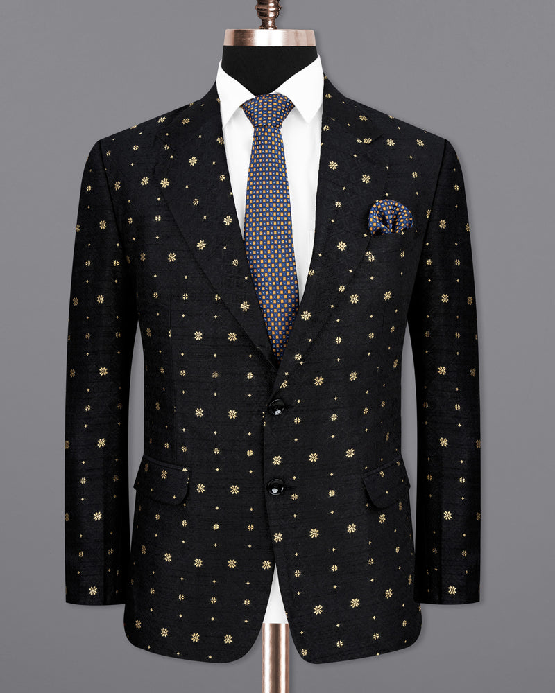Jade Black and Marzipan Floral Designer Suit ST1809-SB-36, ST1809-SB-38, ST1809-SB-40, ST1809-SB-42, ST1809-SB-44, ST1809-SB-46, ST1809-SB-48, ST1809-SB-50, ST1809-SB-52, ST1809-SB-54, ST1809-SB-56, ST1809-SB-58, ST1809-SB-60