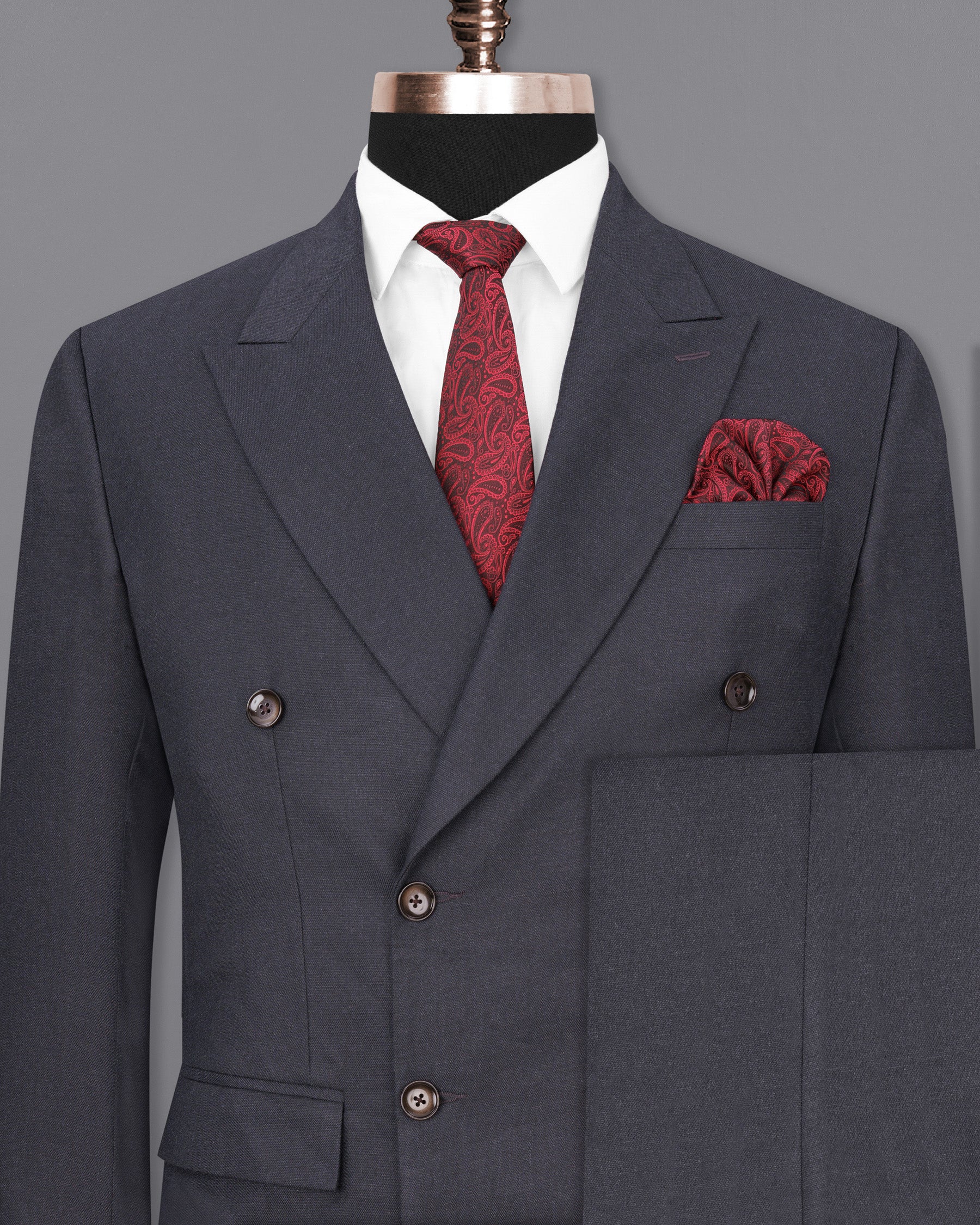 Ship Gray Double Breasted Suit ST1830-DB-36, ST1830-DB-38, ST1830-DB-40, ST1830-DB-42, ST1830-DB-44, ST1830-DB-46, ST1830-DB-48, ST1830-DB-50, ST1830-DB-52, ST1830-DB-54, ST1830-DB-56, ST1830-DB-58, ST1830-DB-60