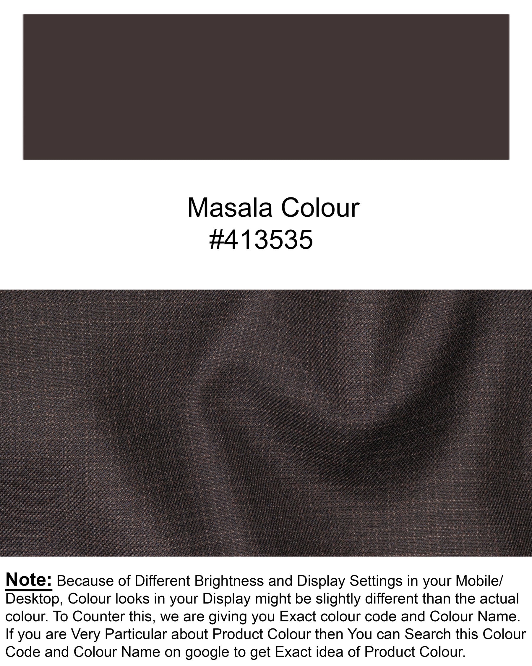 Masala Brown Single Breasted Suit