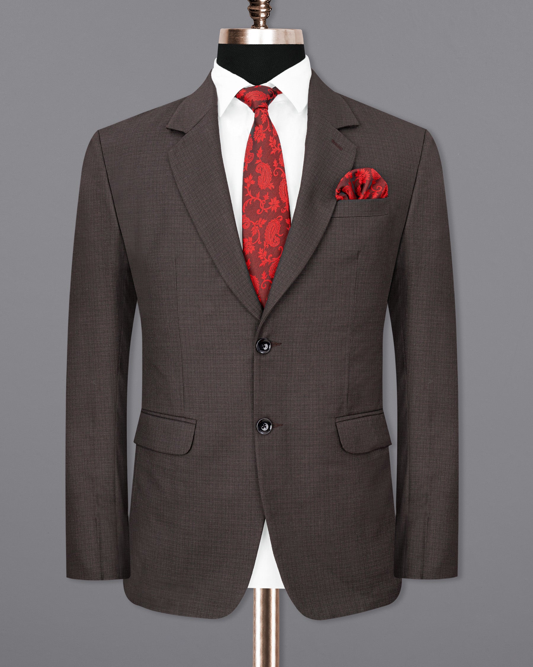 Masala Brown Single Breasted Suit ST1838-SB-36, ST1838-SB-38, ST1838-SB-40, ST1838-SB-42, ST1838-SB-44, ST1838-SB-46, ST1838-SB-48, ST1838-SB-50, ST1838-SB-52, ST1838-SB-54, ST1838-SB-56, ST1838-SB-58, ST1838-SB-60