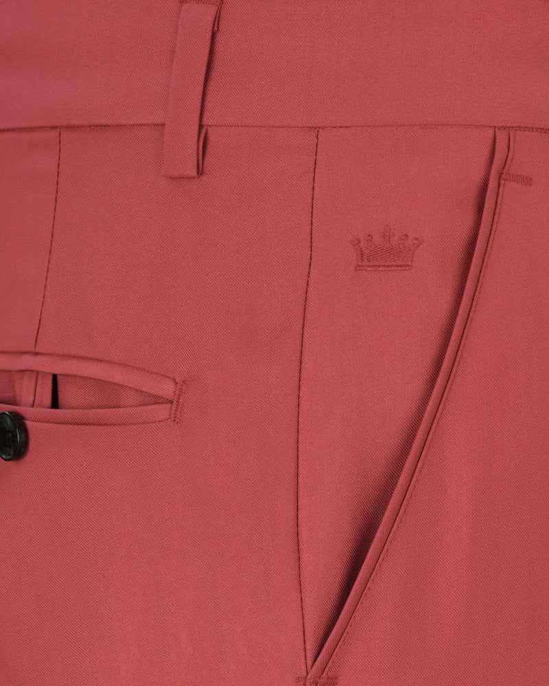 Chestnut Red Bandhgala Designer Sports Suit