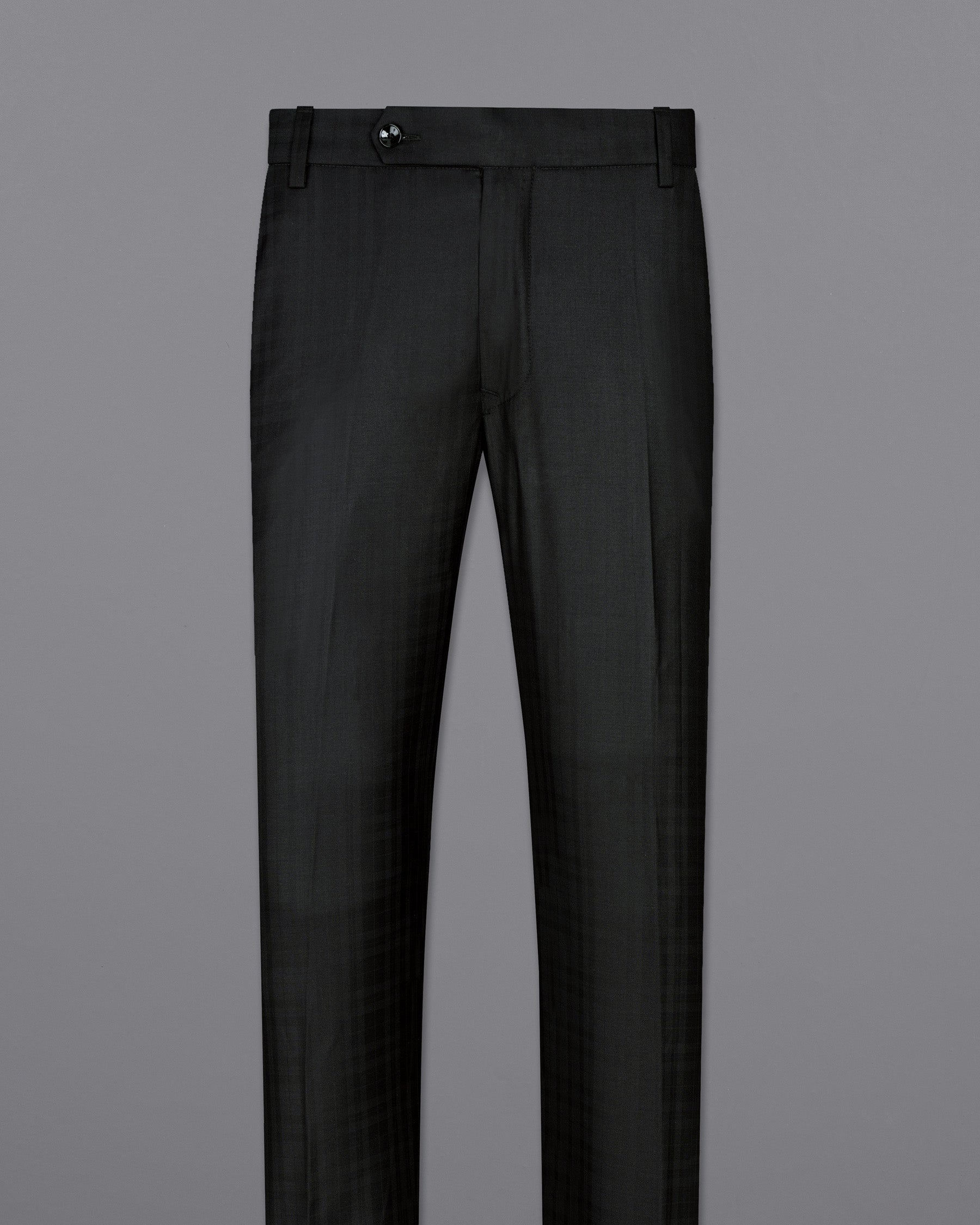 Jade Black Subtle Plaid Bandhgala Suit ST1883-BG-36, ST1883-BG-38, ST1883-BG-40, ST1883-BG-42, ST1883-BG-44, ST1883-BG-46, ST1883-BG-48, ST1883-BG-50, ST1883-BG-52, ST1883-BG-54, ST1883-BG-56, ST1883-BG-58, ST1883-BG-60