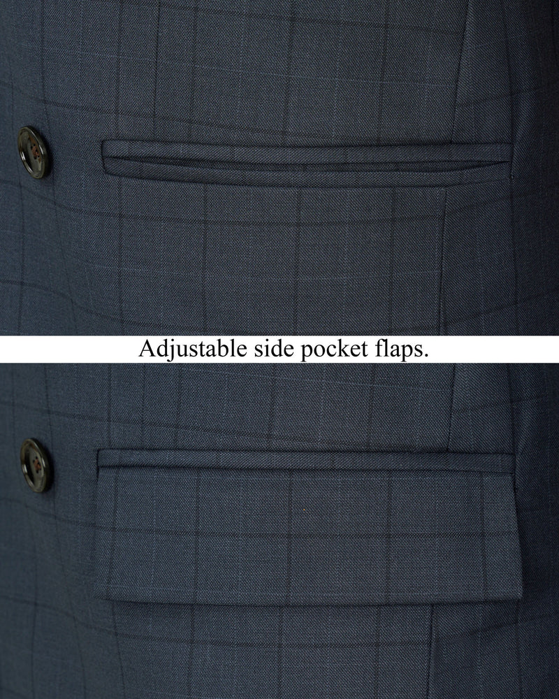 lridium with mirage plaid Windowpane Double Breasted Suit ST1888-DB-36, ST1888-DB-38, ST1888-DB-40, ST1888-DB-42, ST1888-DB-44, ST1888-DB-46, ST1888-DB-48, ST1888-DB-50, ST1888-DB-52, ST1888-DB-54, ST1888-DB-56, ST1888-DB-58, ST1888-DB-60