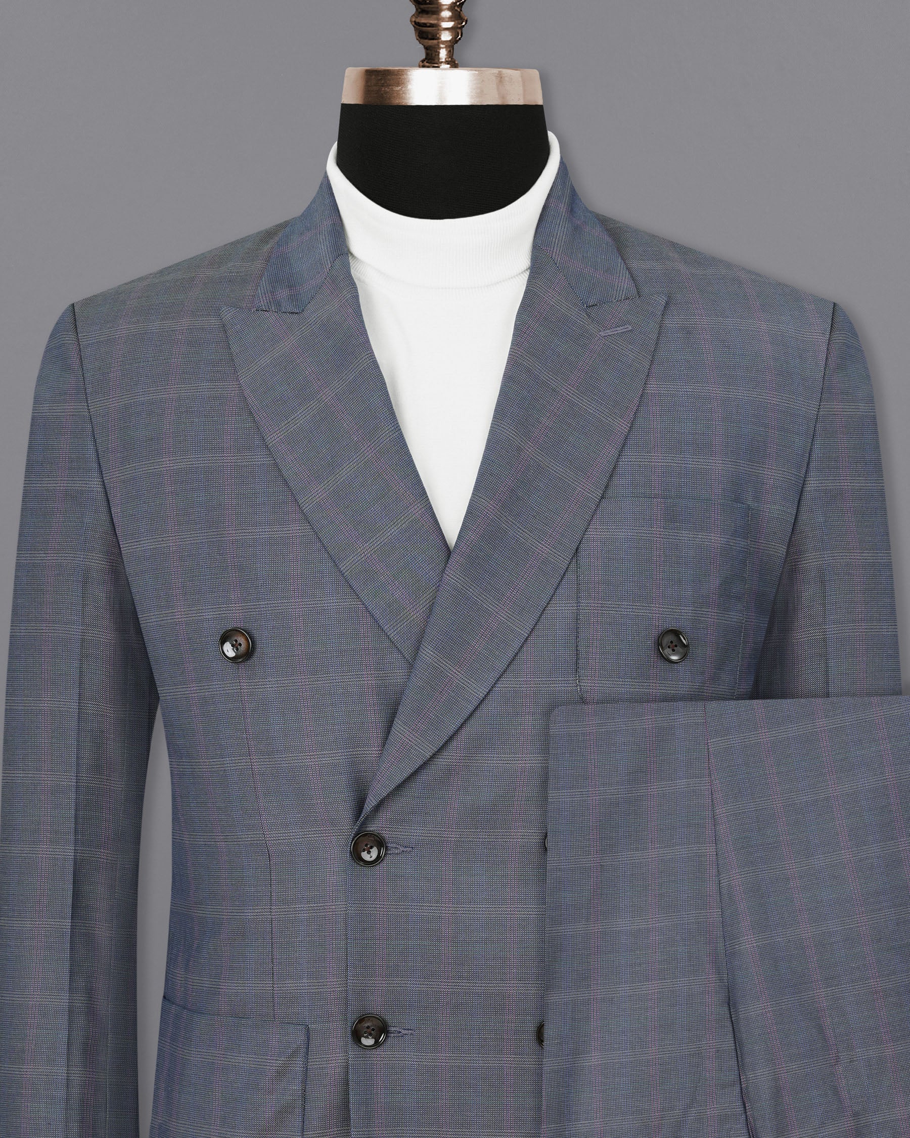 Storm Dust Plaid Double Breasted Sports Suit ST1889-DB-PP-36, ST1889-DB-PP-38, ST1889-DB-PP-40, ST1889-DB-PP-42, ST1889-DB-PP-44, ST1889-DB-PP-46, ST1889-DB-PP-48, ST1889-DB-PP-50, ST1889-DB-PP-52, ST1889-DB-PP-54, ST1889-DB-PP-56, ST1889-DB-PP-58, ST1889-DB-PP-60