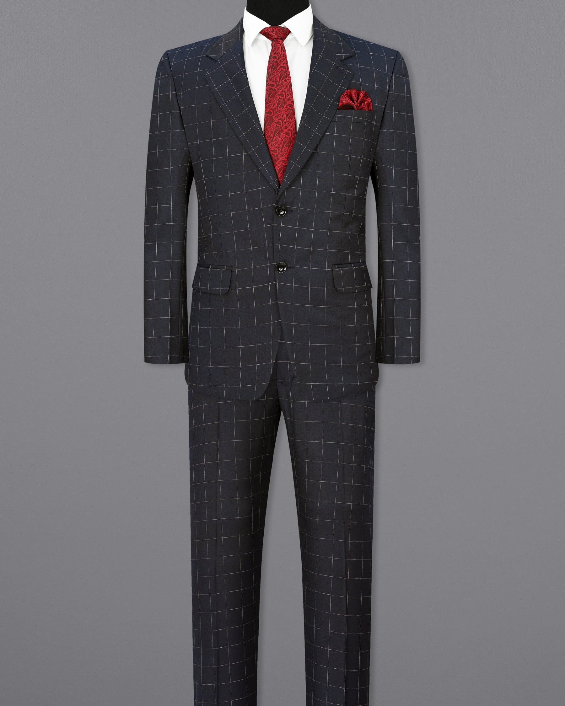 Thunder Blue Windowpane Suit ST1896-SB-36, ST1896-SB-38, ST1896-SB-40, ST1896-SB-42, ST1896-SB-44, ST1896-SB-46, ST1896-SB-48, ST1896-SB-50, ST1896-SB-52, ST1896-SB-54, ST1896-SB-56, ST1896-SB-58, ST1896-SB-60