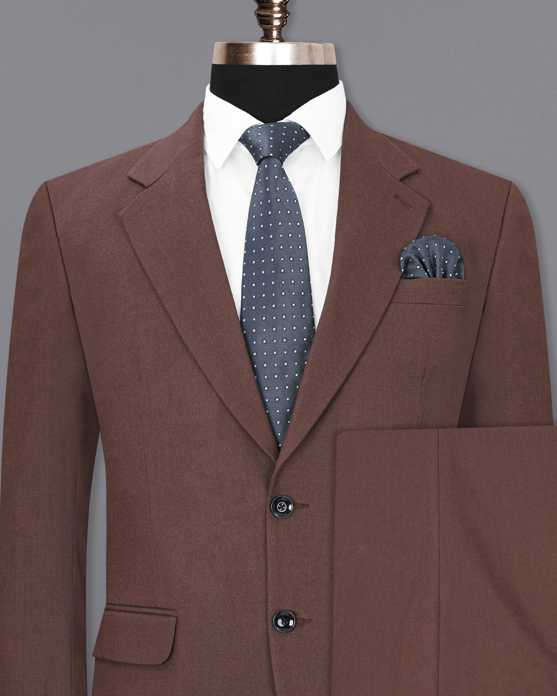 Russett Brown Plain-Solid Premium Terry-Rayon Single