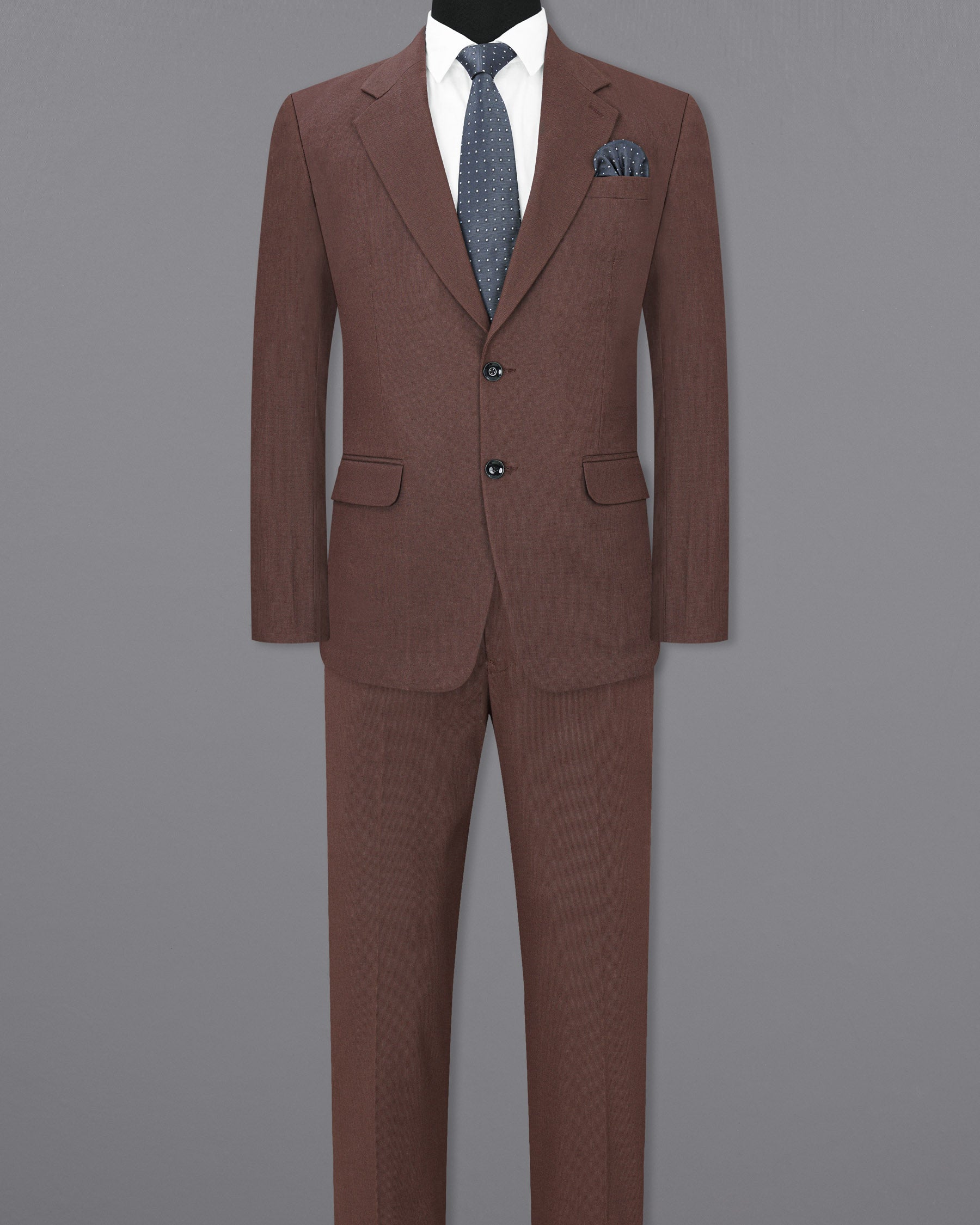 Russett Brown Plain-Solid Premium Terry-Rayon Single