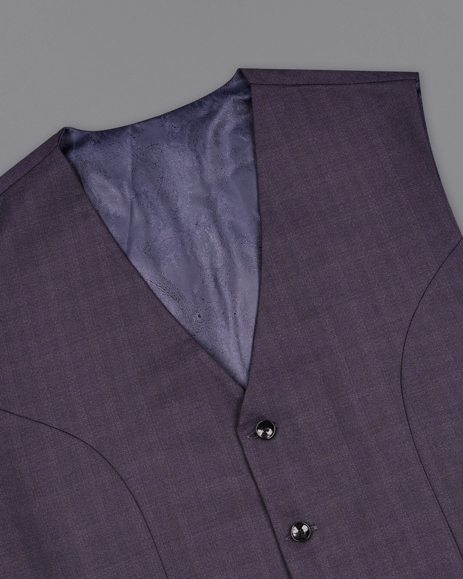 Gunmetal Purple Subtle Plaid Tuxedo Suit ST1909-BKL-36, ST1909-BKL-38, ST1909-BKL-40, ST1909-BKL-42, ST1909-BKL-44, ST1909-BKL-46, ST1909-BKL-48, ST1909-BKL-50, ST1909-BKL-52, ST1909-BKL-54, ST1909-BKL-56, ST1909-BKL-58, ST1909-BKL-60