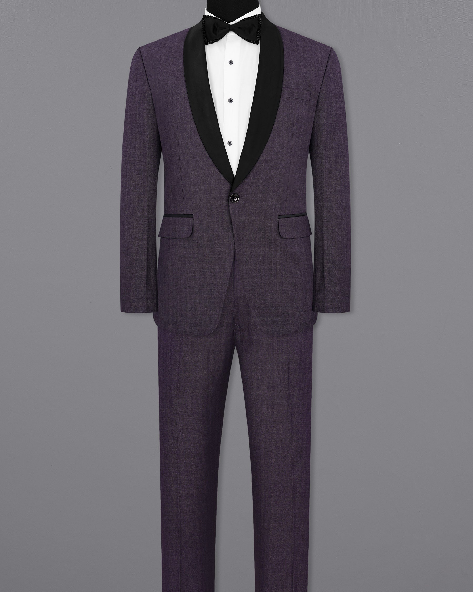 Gunmetal Purple Subtle Plaid Tuxedo Suit ST1909-BKL-36, ST1909-BKL-38, ST1909-BKL-40, ST1909-BKL-42, ST1909-BKL-44, ST1909-BKL-46, ST1909-BKL-48, ST1909-BKL-50, ST1909-BKL-52, ST1909-BKL-54, ST1909-BKL-56, ST1909-BKL-58, ST1909-BKL-60