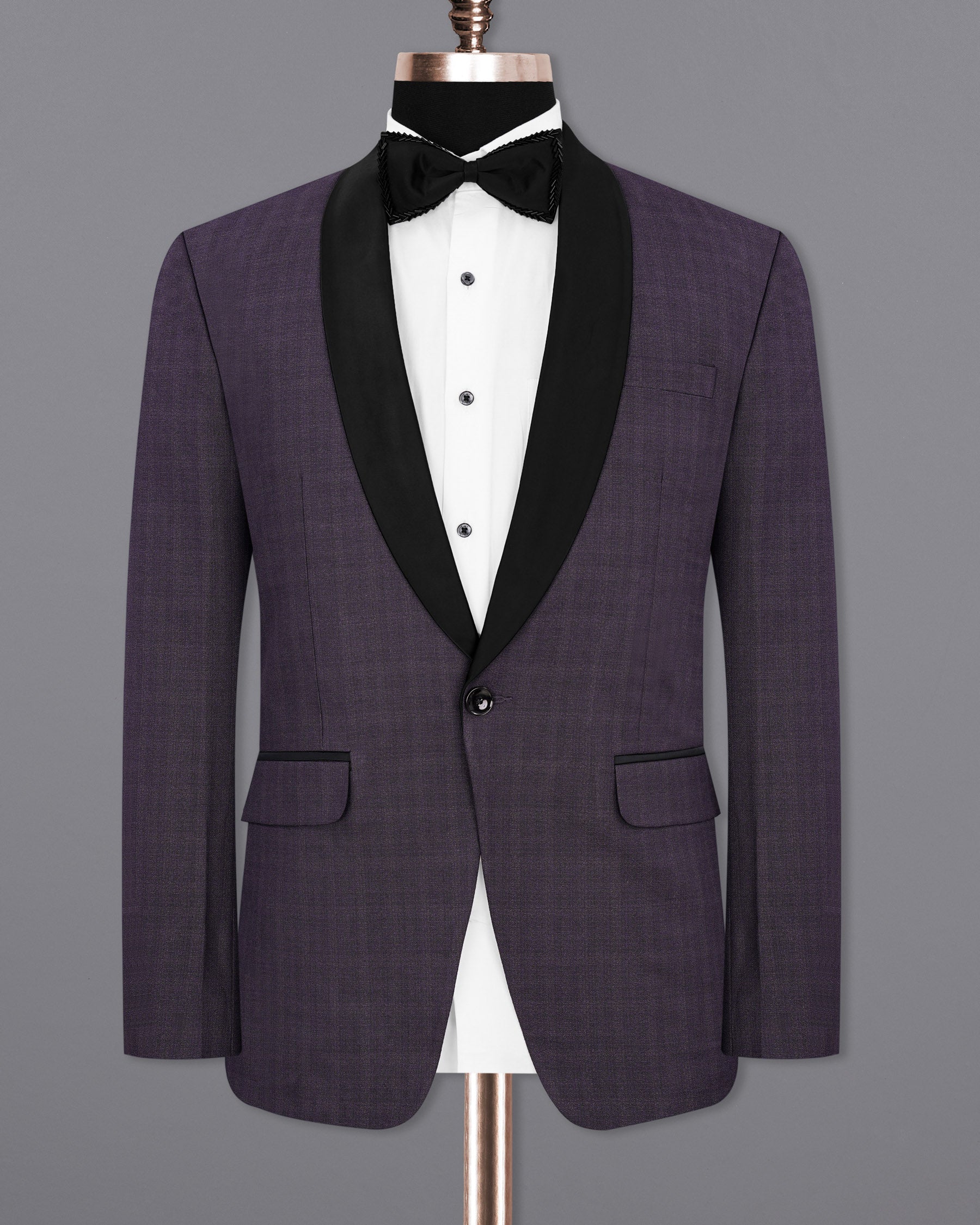 Gunmetal Purple Subtle Plaid Tuxedo Suit ST1909-BKL-36, ST1909-BKL-38, ST1909-BKL-40, ST1909-BKL-42, ST1909-BKL-44, ST1909-BKL-46, ST1909-BKL-48, ST1909-BKL-50, ST1909-BKL-52, ST1909-BKL-54, ST1909-BKL-56, ST1909-BKL-58, ST1909-BKL-60