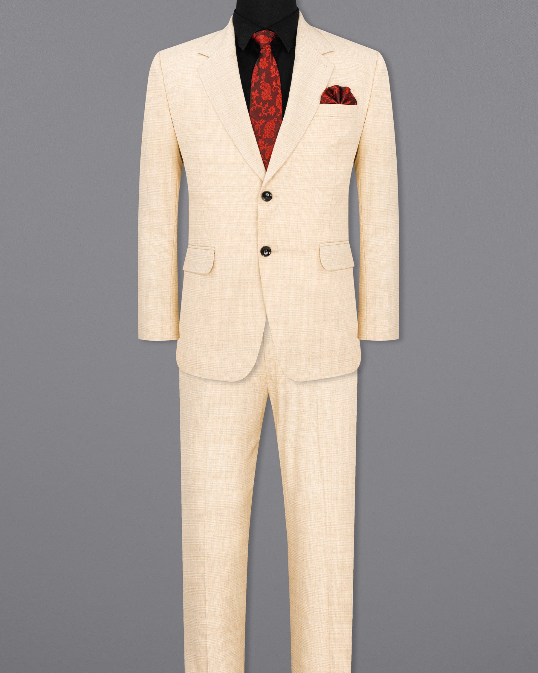 Light Apricot Brown Subtle Plaid Suit ST1916-SB-36, ST1916-SB-38, ST1916-SB-40, ST1916-SB-42, ST1916-SB-44, ST1916-SB-46, ST1916-SB-48, ST1916-SB-50, ST1916-SB-52, ST1916-SB-54, ST1916-SB-56, ST1916-SB-58, ST1916-SB-60