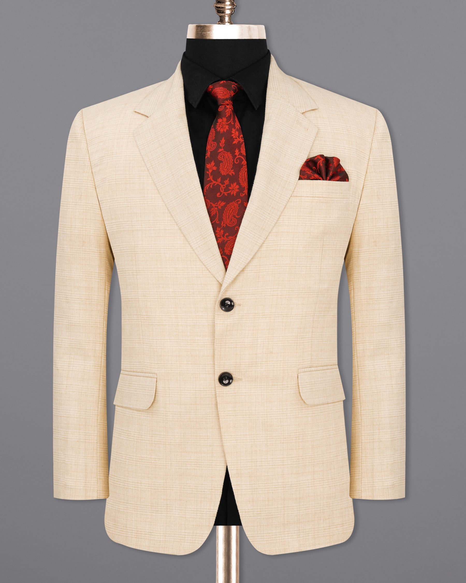 Light Apricot Brown Subtle Plaid Suit ST1916-SB-36, ST1916-SB-38, ST1916-SB-40, ST1916-SB-42, ST1916-SB-44, ST1916-SB-46, ST1916-SB-48, ST1916-SB-50, ST1916-SB-52, ST1916-SB-54, ST1916-SB-56, ST1916-SB-58, ST1916-SB-60