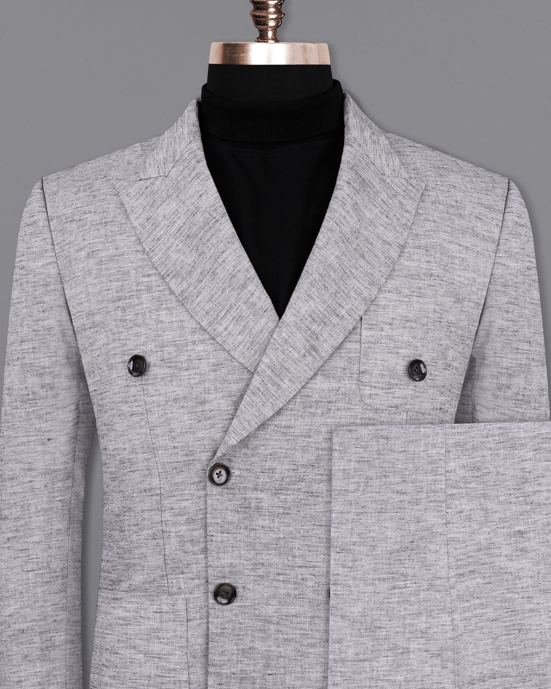 Sandstone Grey Double Breasted Sports Suit