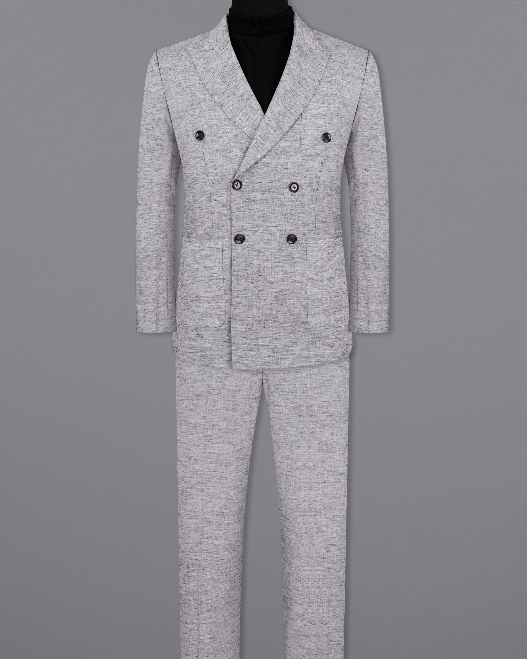 Sandstone Grey Double Breasted Sports Suit