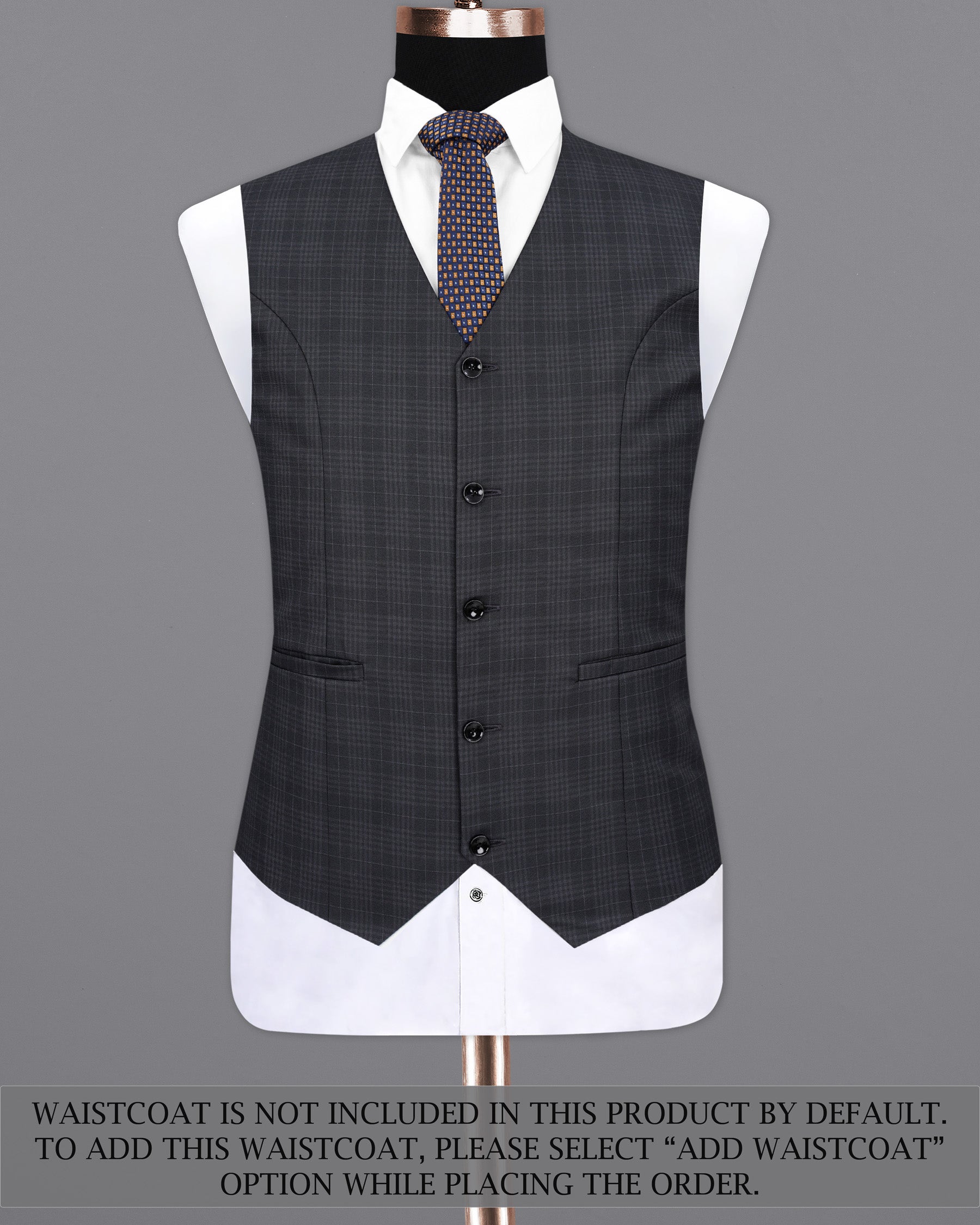 Rangoon Black Plaid Double Breasted Suit