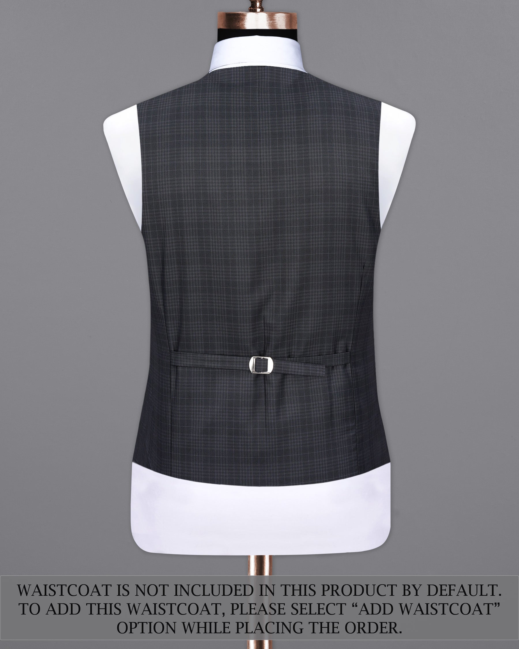 Rangoon Black Plaid Double Breasted Suit