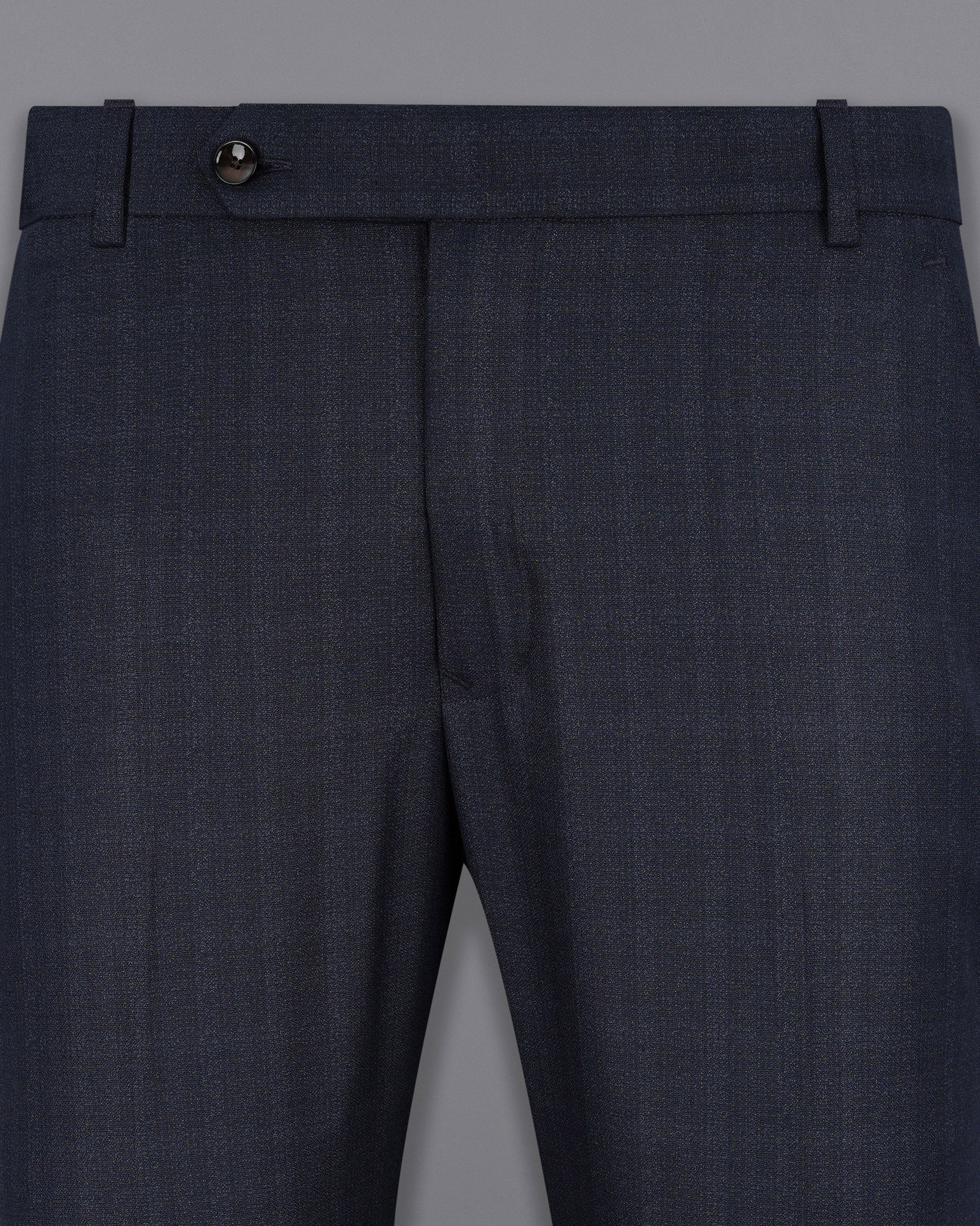 Gunmetal Blue Subtle Plaid Double Breasted Suit