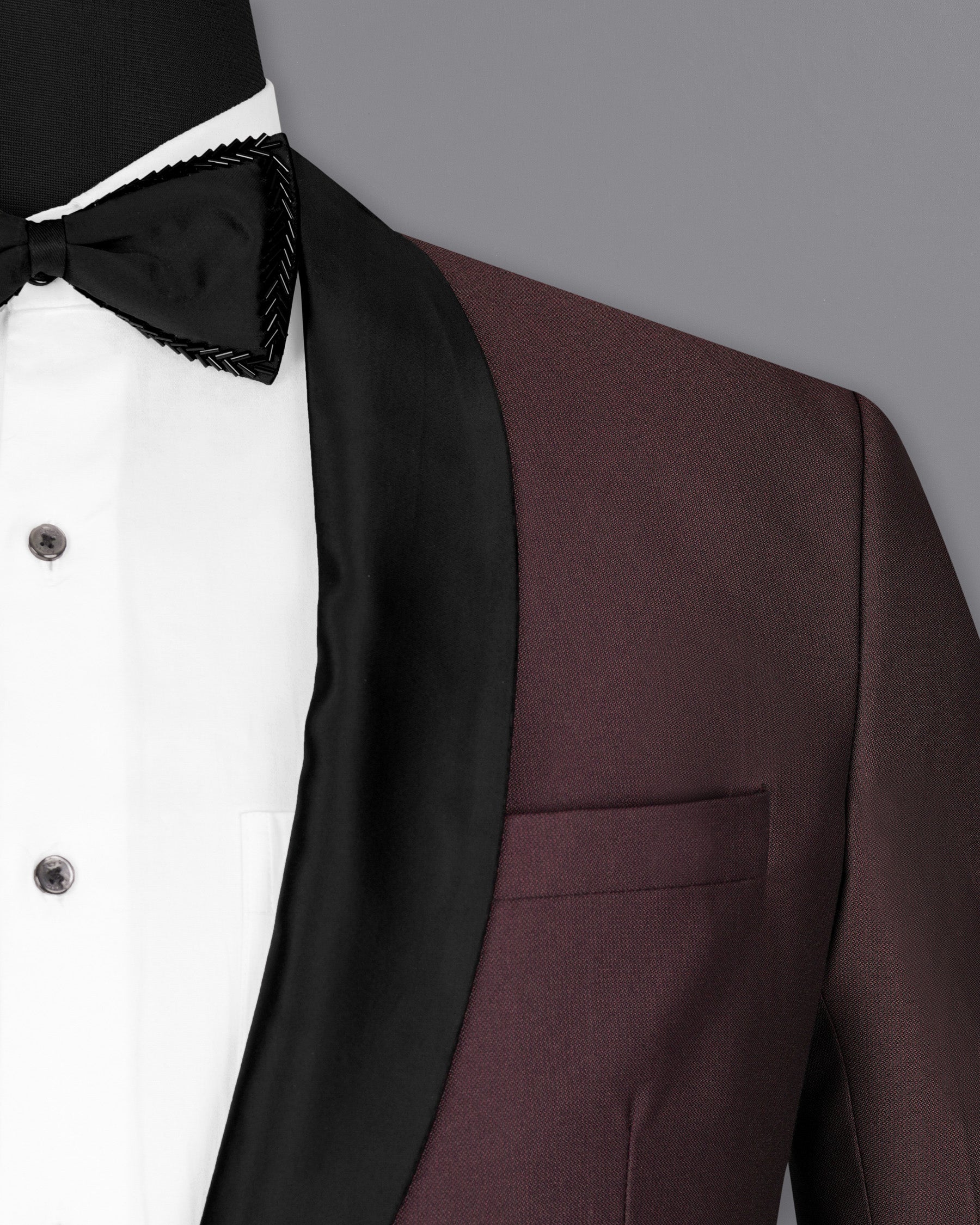 Bistre Wine Tuxedo Suit