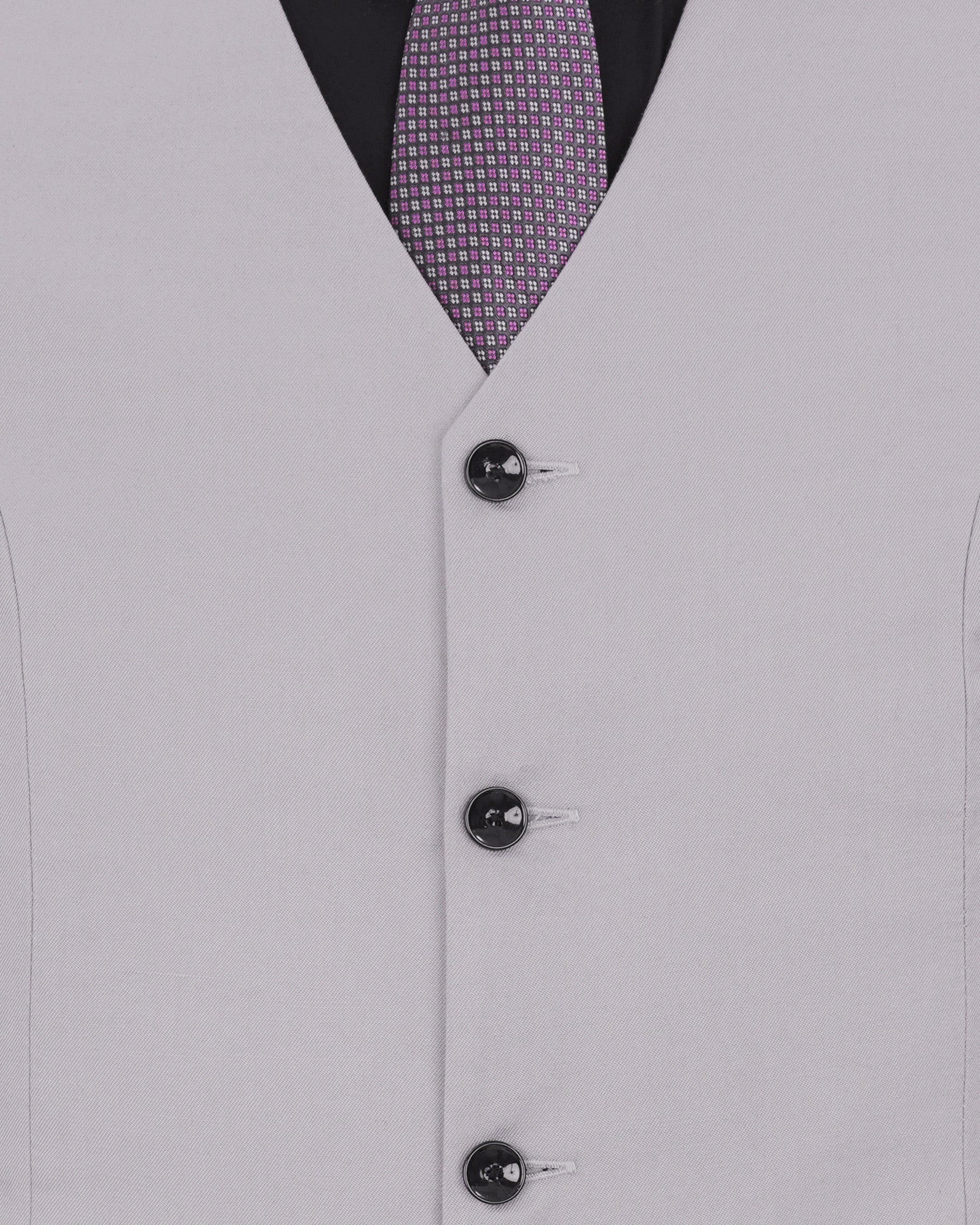 Amethyst Smoke Gray Double-Breasted Suit