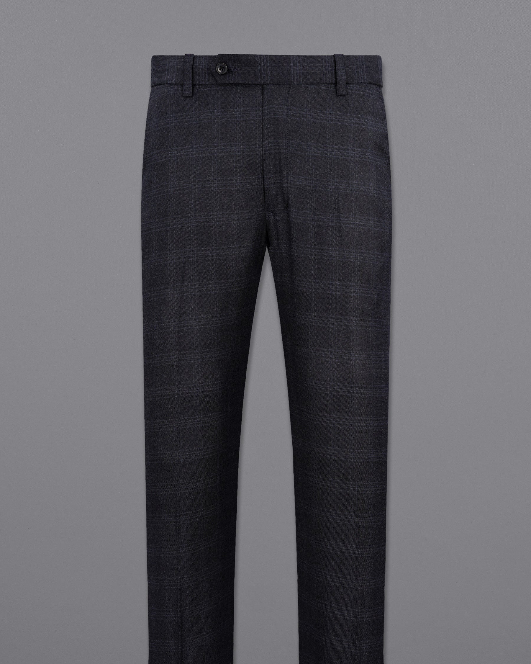 Mirage Gray windowpane Single Breasted Suit